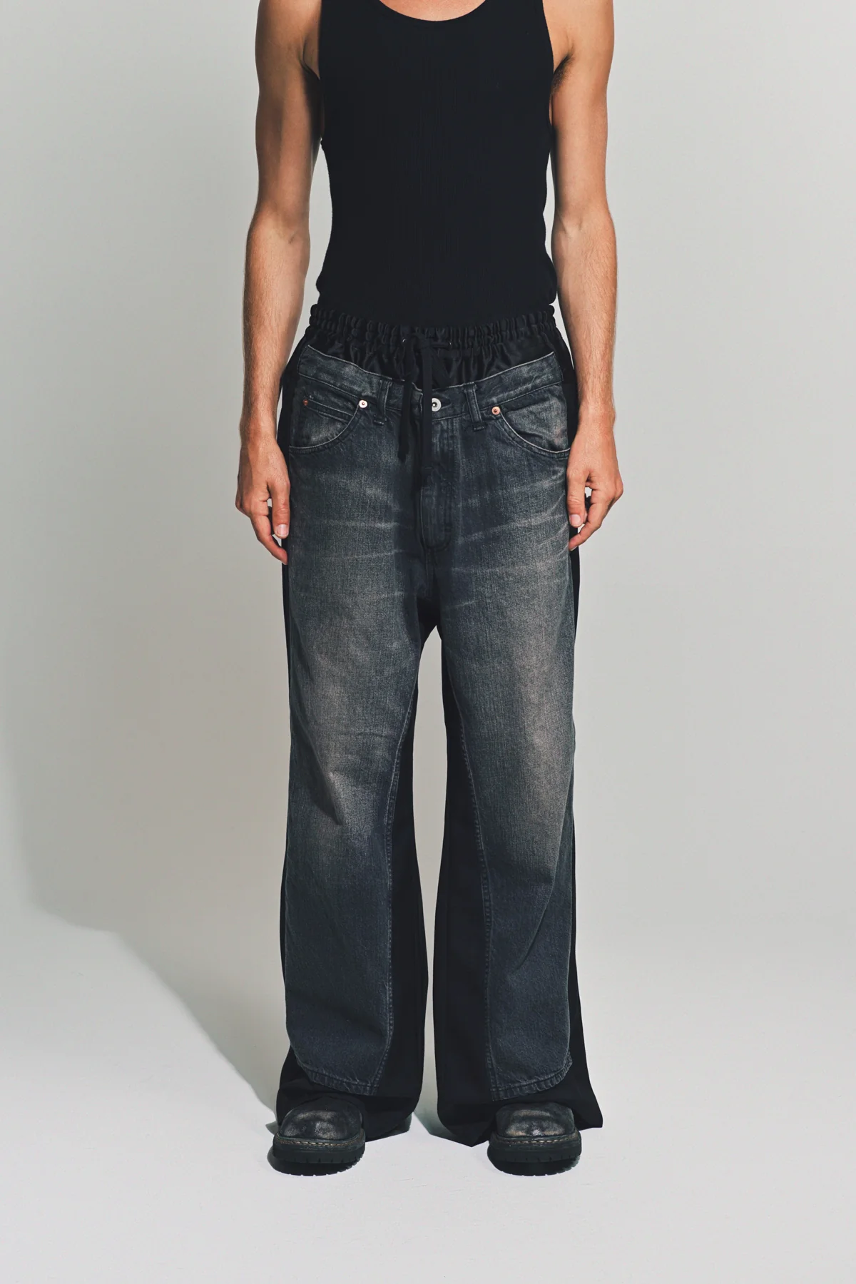 JUNYA WATANABE | DENIM POLYESTER DOUBLE PANTS - Image 2