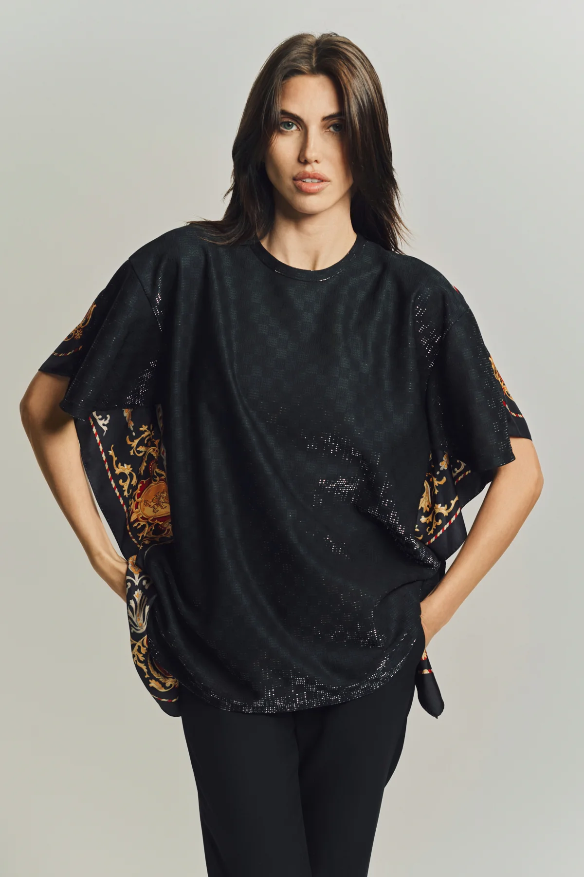 JUNYA WATANABE | GLITTER CHECK T-SHIRT - Image 2