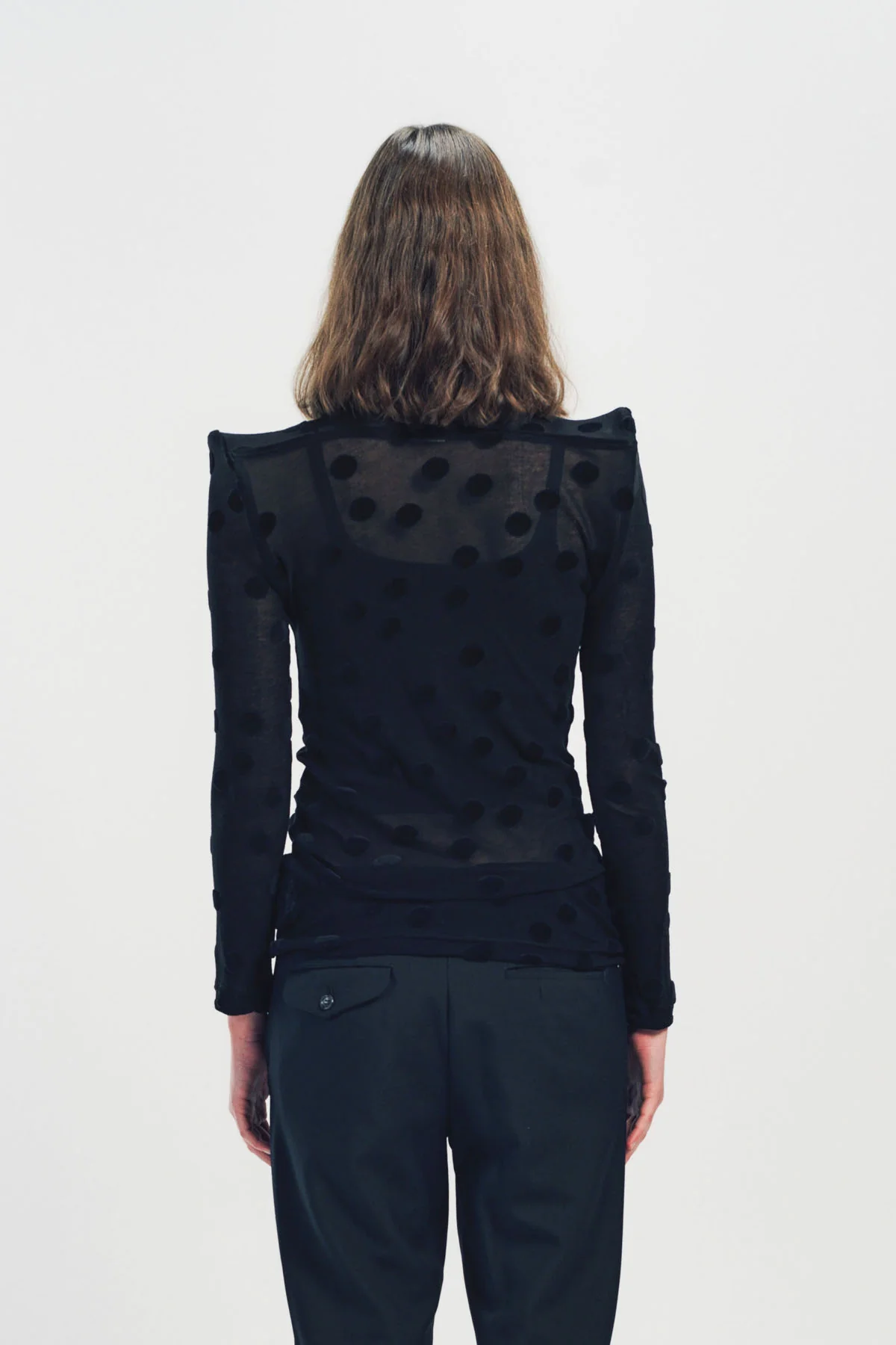 JUNYA WATANABE | POLKA DOT PILE TOP - Image 4