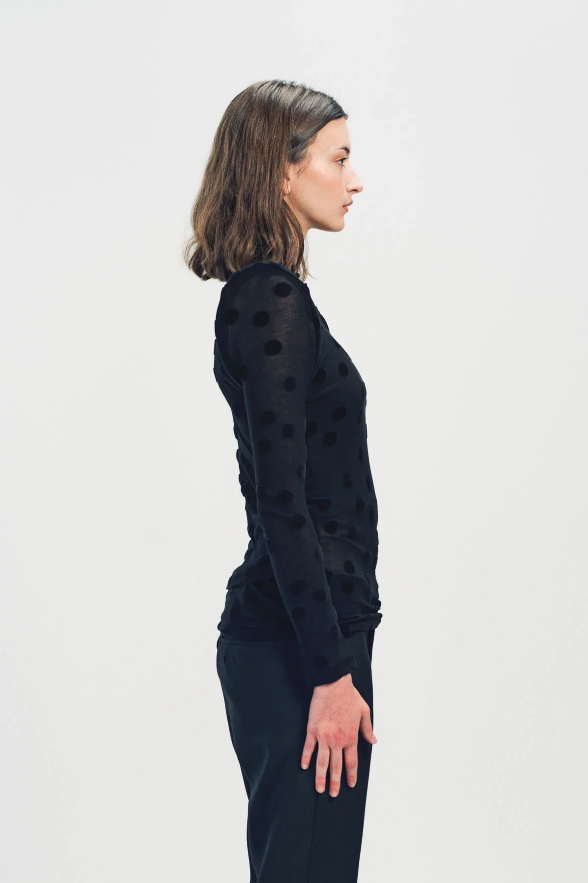 JUNYA WATANABE | POLKA DOT PILE TOP - Image 5