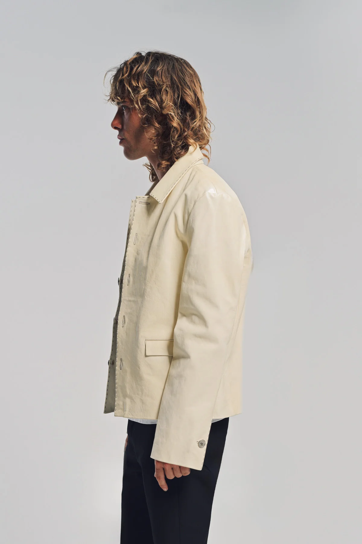 K'ANG | CROPPED LEATHER JACKET - Image 3