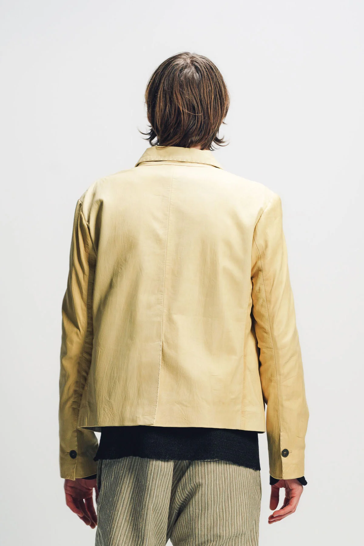 K'ANG | LEATHER CROP SHIRT JACKET - Image 4