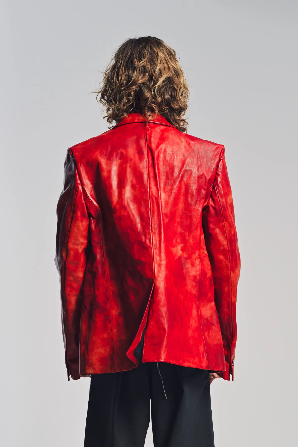 K'ANG | ONE BUTTON LEATHER BLAZER - Image 4