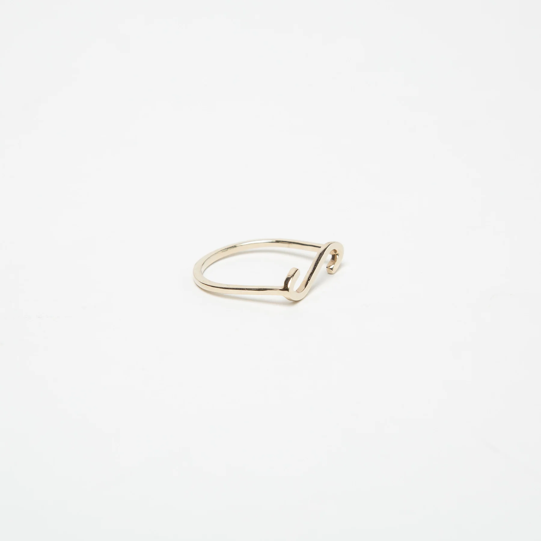 KWIT | 14K WHITE GOLD LETTER S RING - Image 2
