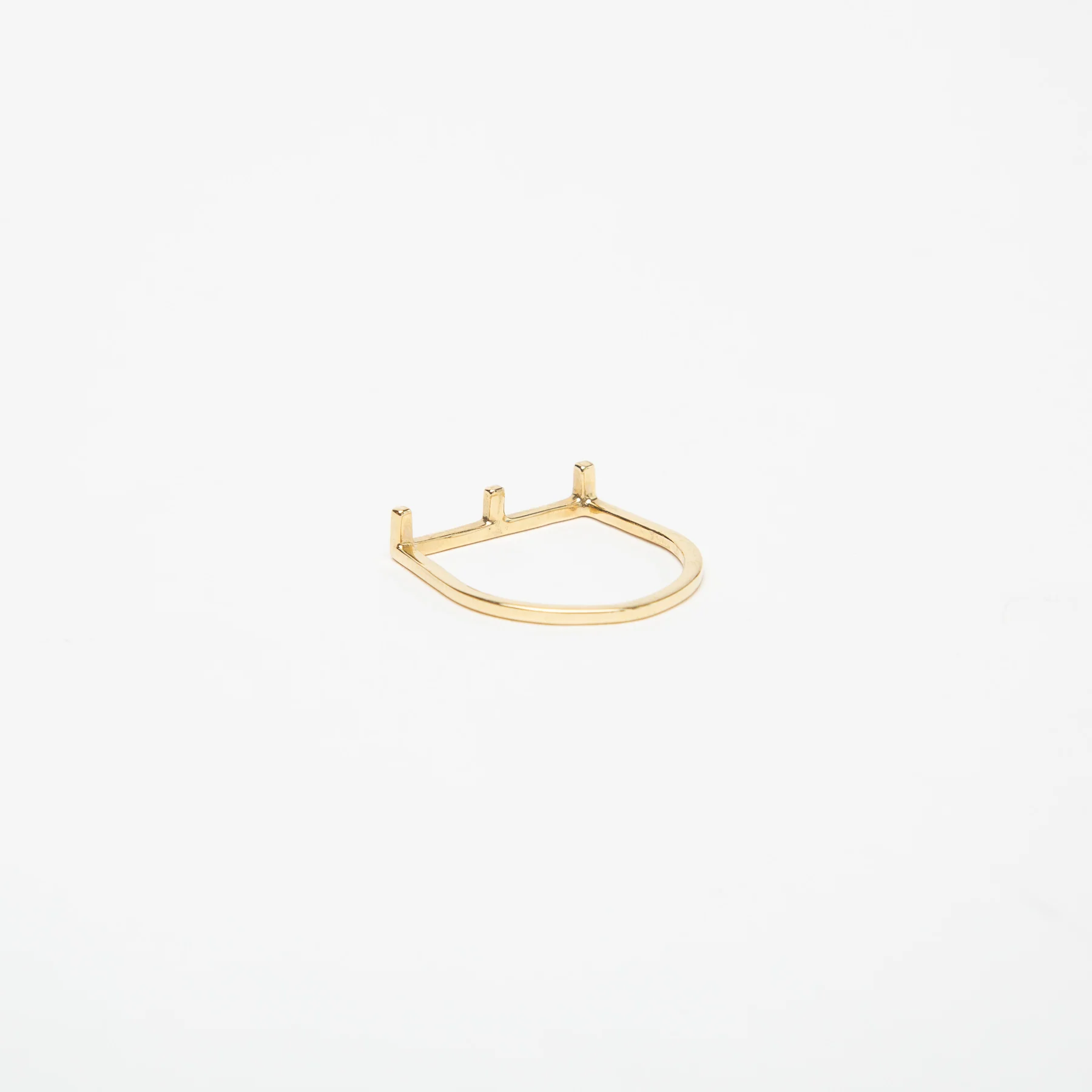 KWIT | 14K YELLOW GOLD LETTER E RING - Image 3