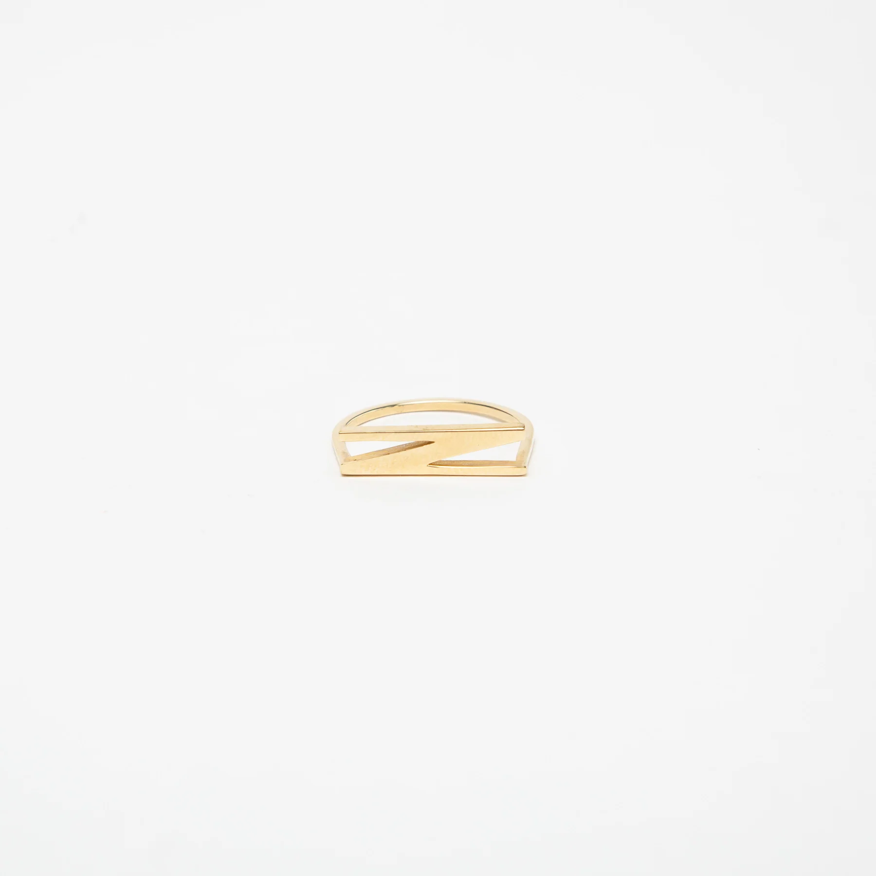 KWIT | 14K YELLOW GOLD LETTER N RING