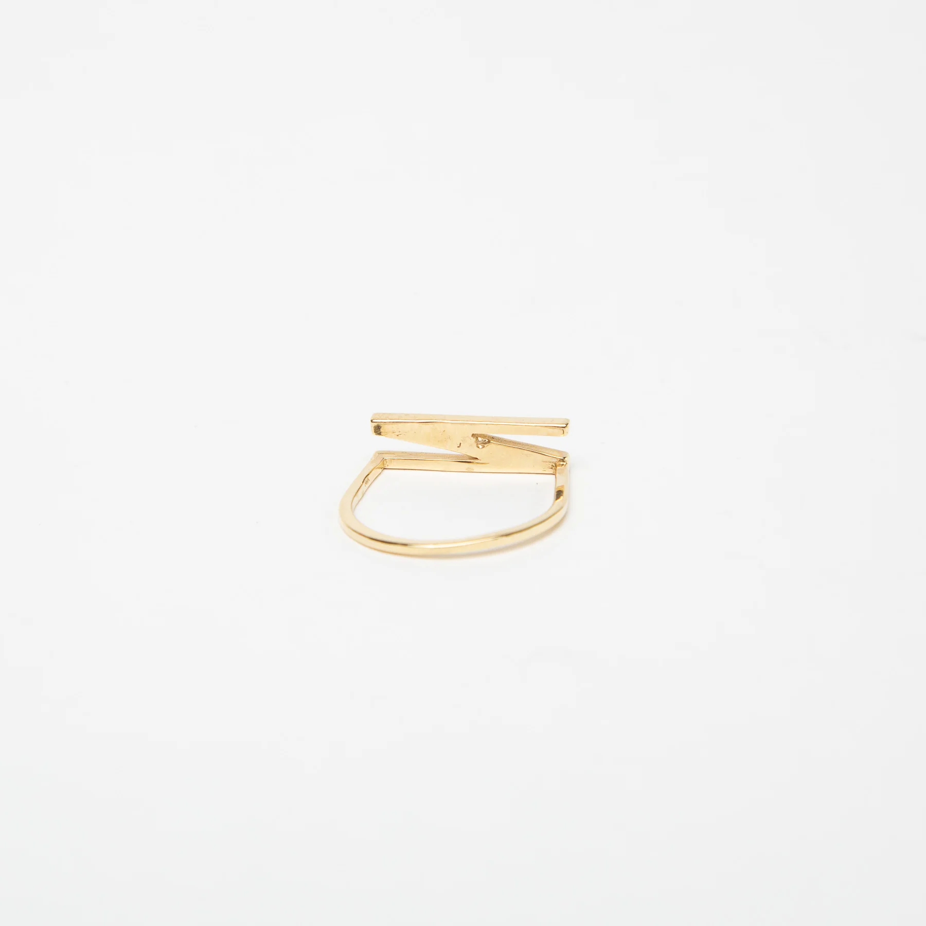 KWIT | 14K YELLOW GOLD LETTER N RING - Image 4