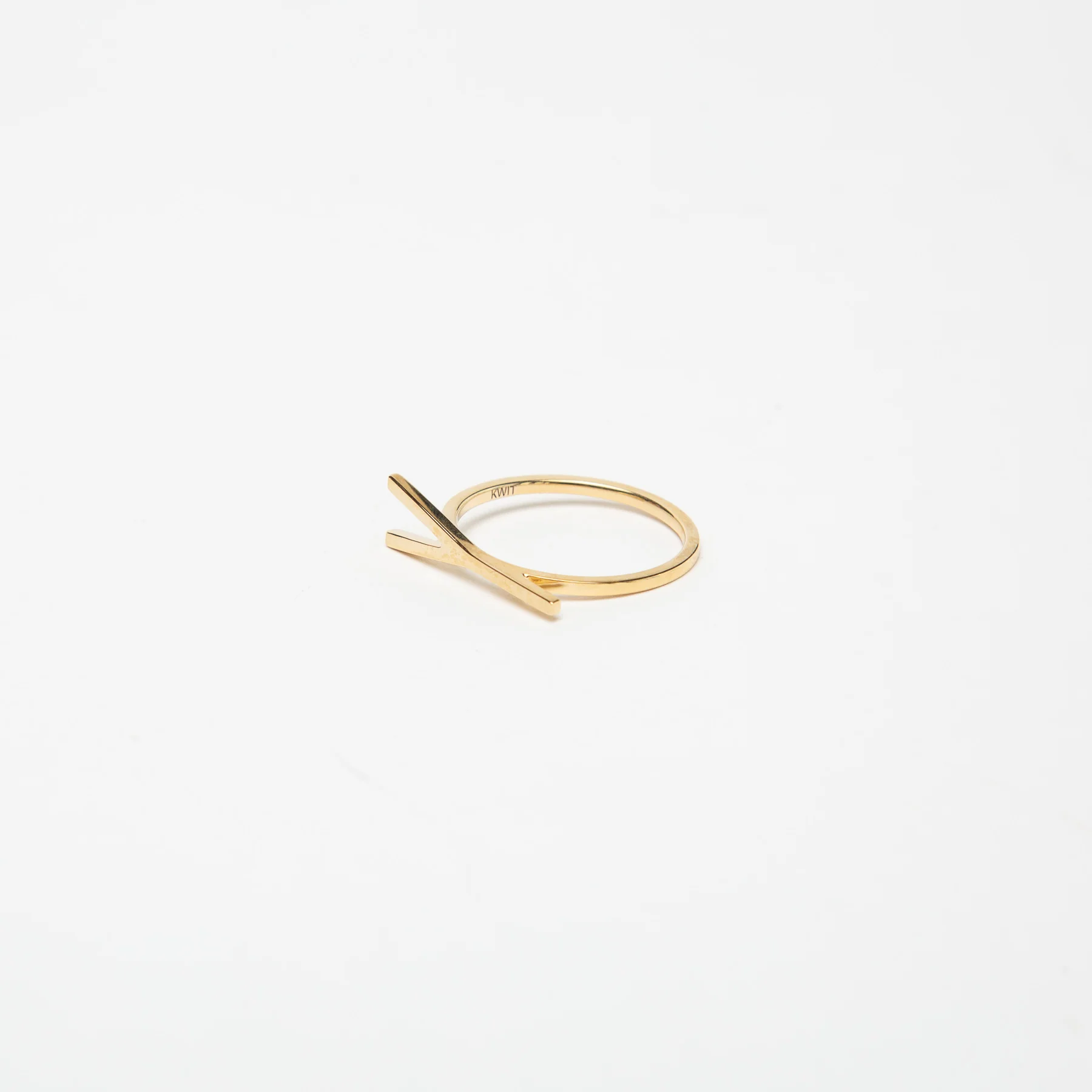 KWIT | 14K GOLD LETTER Y RING - Image 5