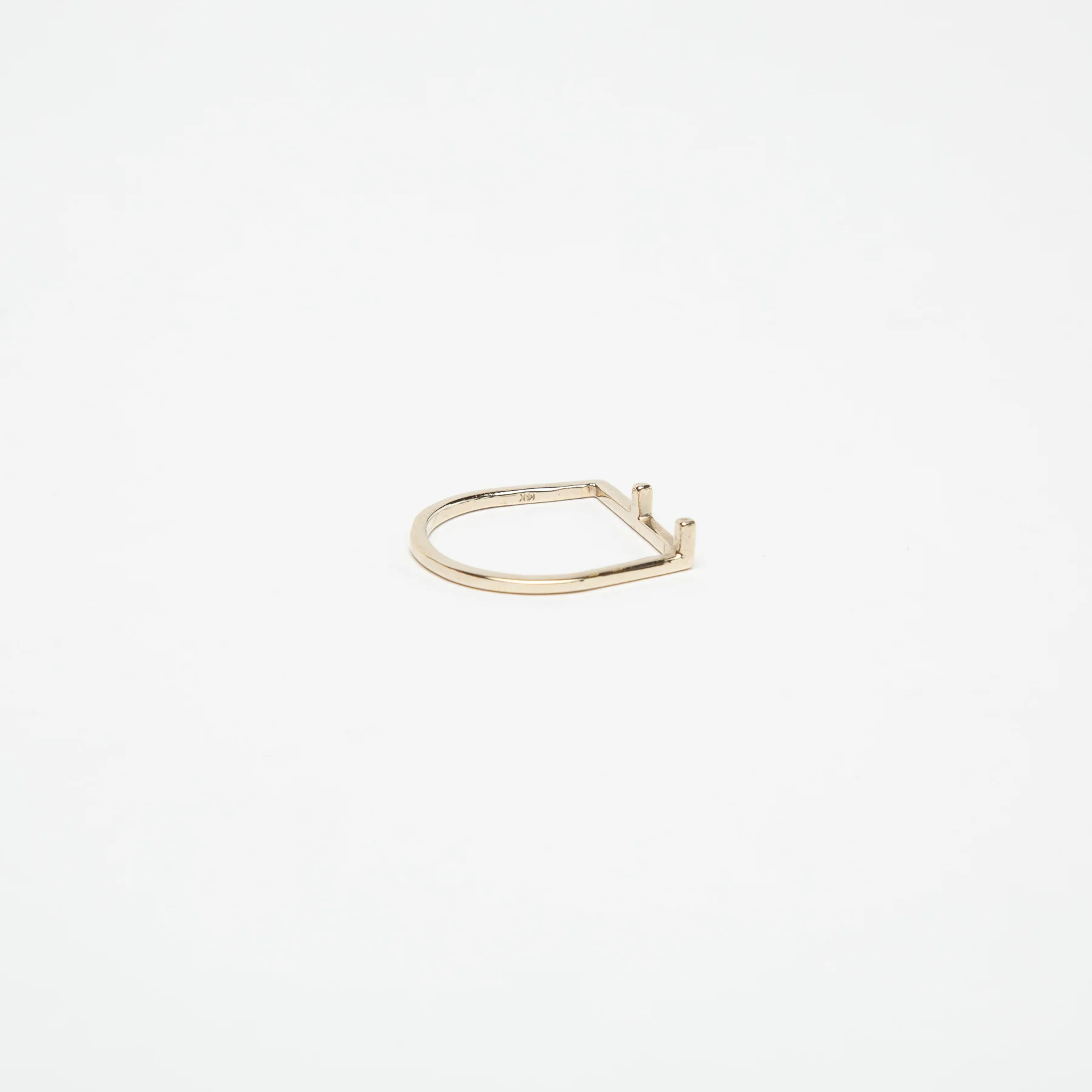 KWIT | 14K WHITE GOLD LETTER F RING - Image 2