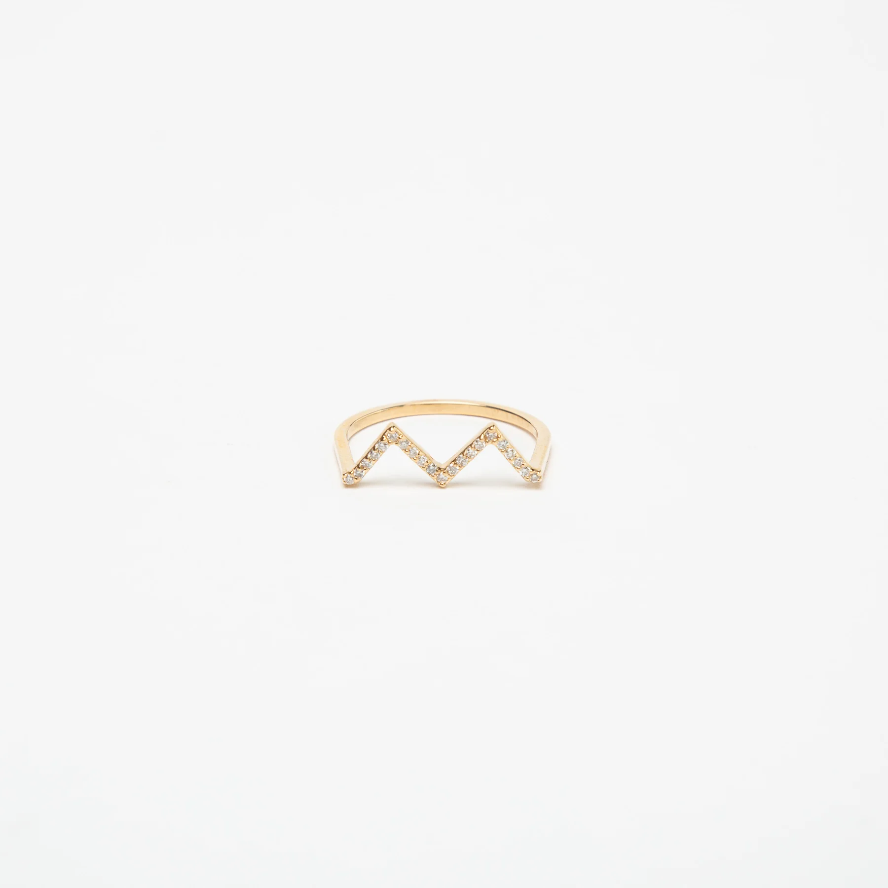 KWIT | YELLOW GOLD MW ZIG ZAG DIAMOND RING