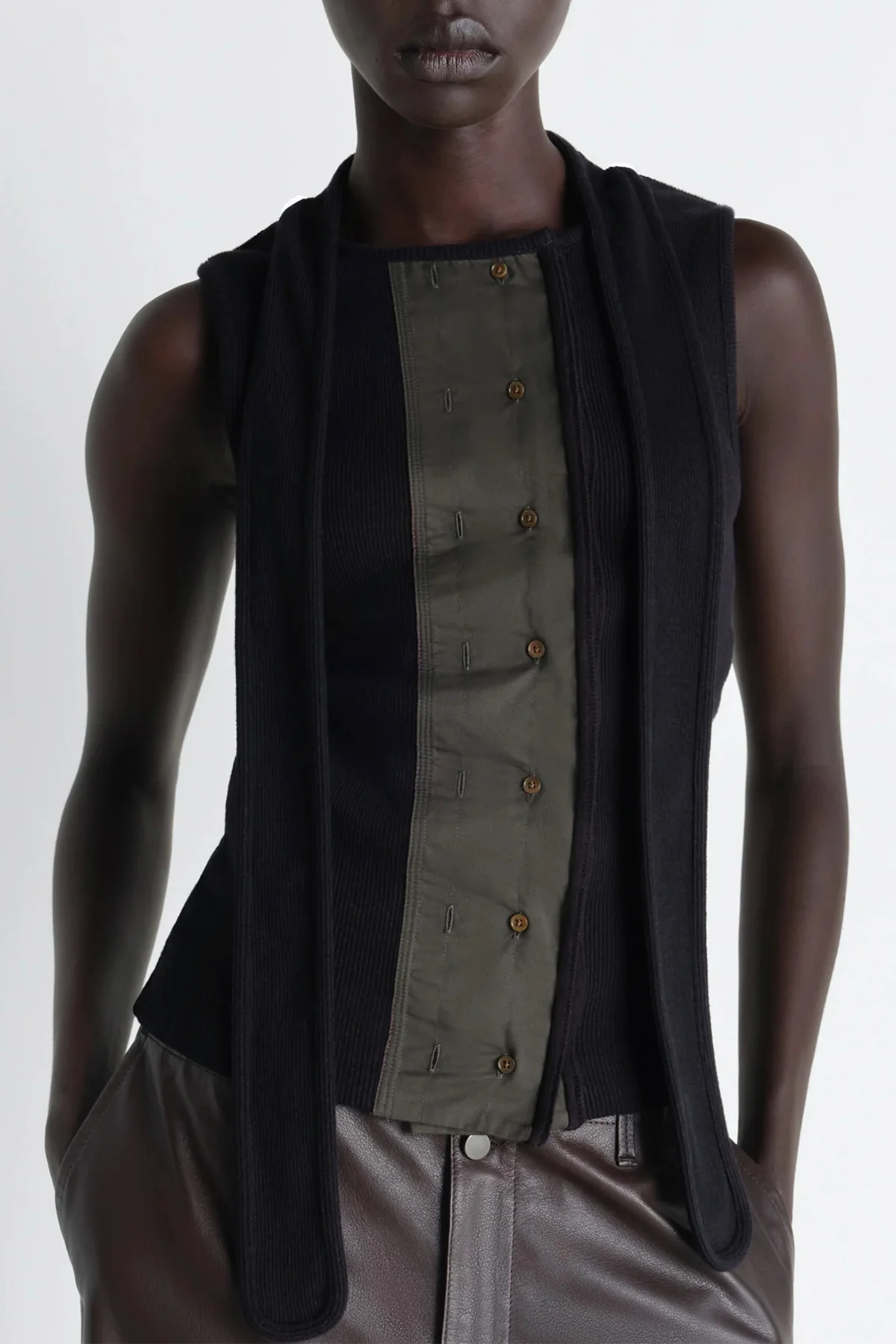 LEMAIRE | ASYMMETRICAL FITTED TOP IN JERSEY - Image 3