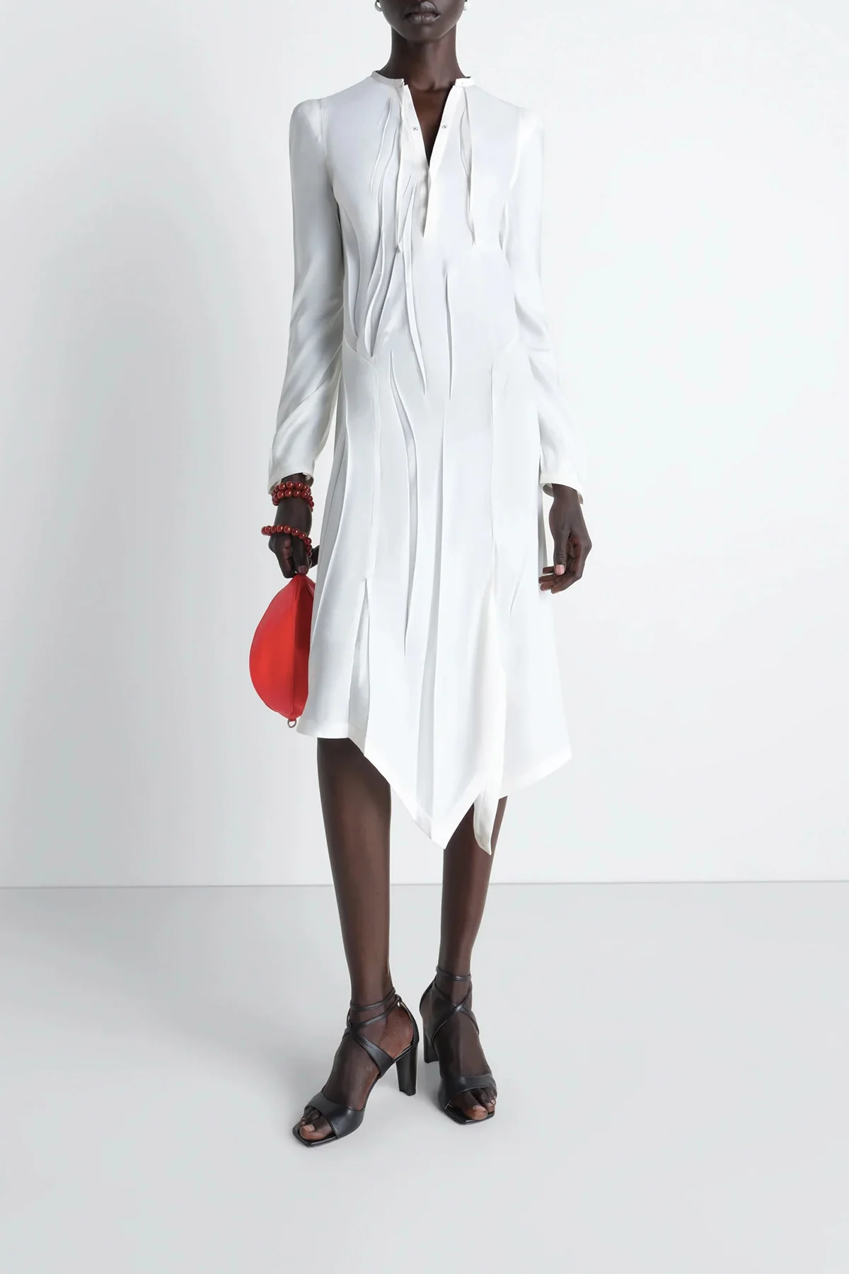 LEMAIRE | CREASED BIAS DRESS IN POLY VISCOSE TWILL - Image 11