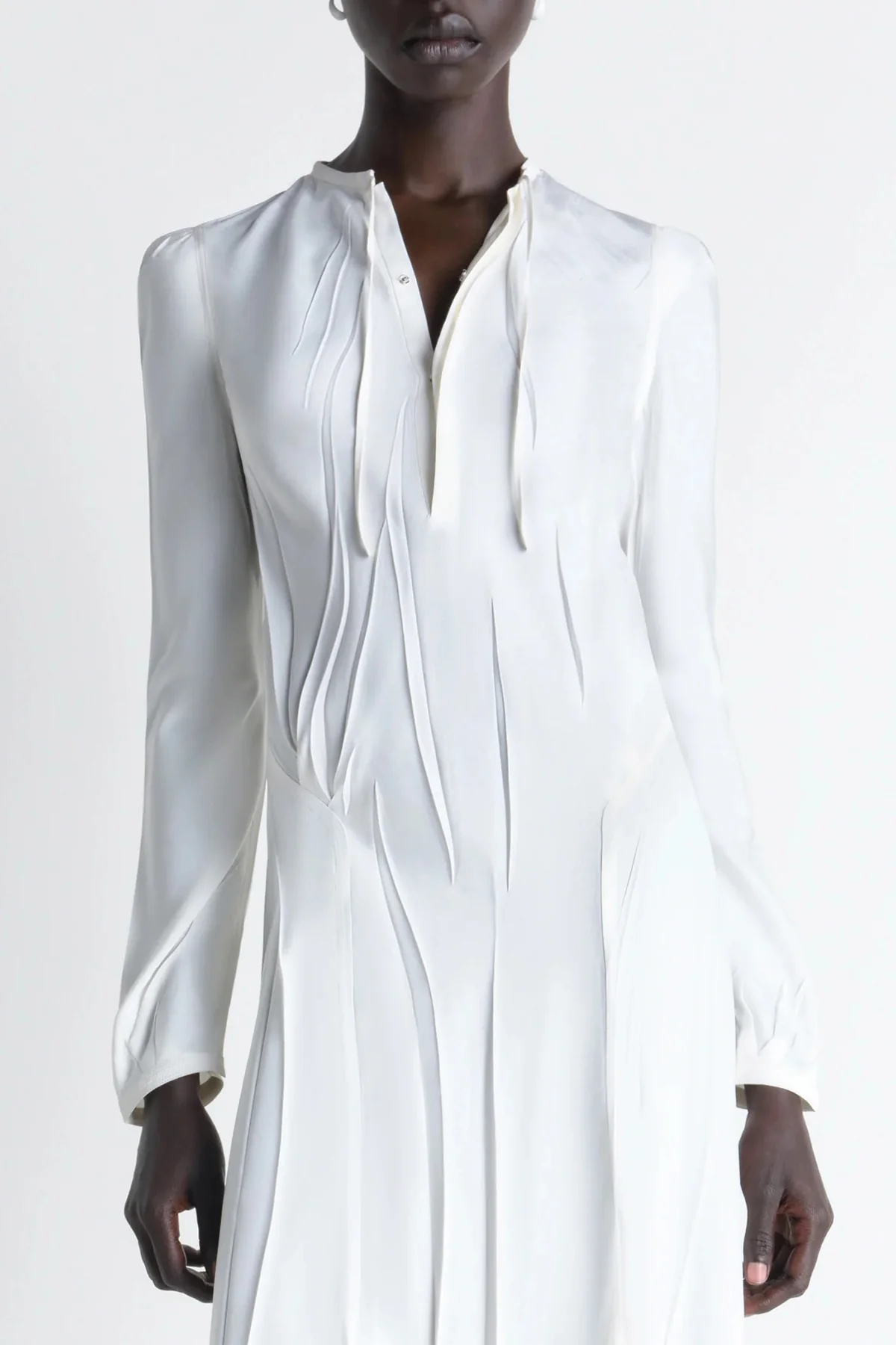 LEMAIRE | CREASED BIAS DRESS IN POLY VISCOSE TWILL - Image 12