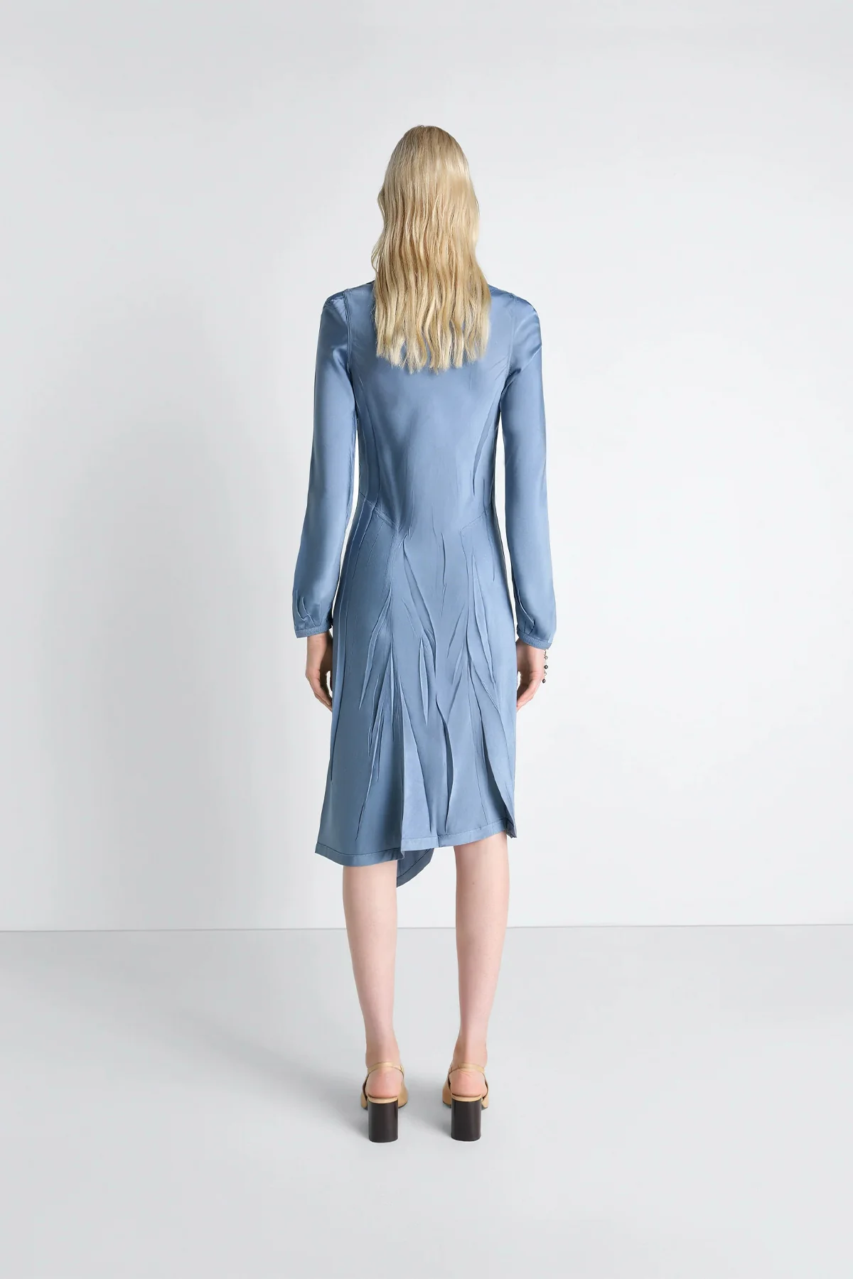 LEMAIRE | CREASED BIAS DRESS IN POLY VISCOSE TWILL - Image 5