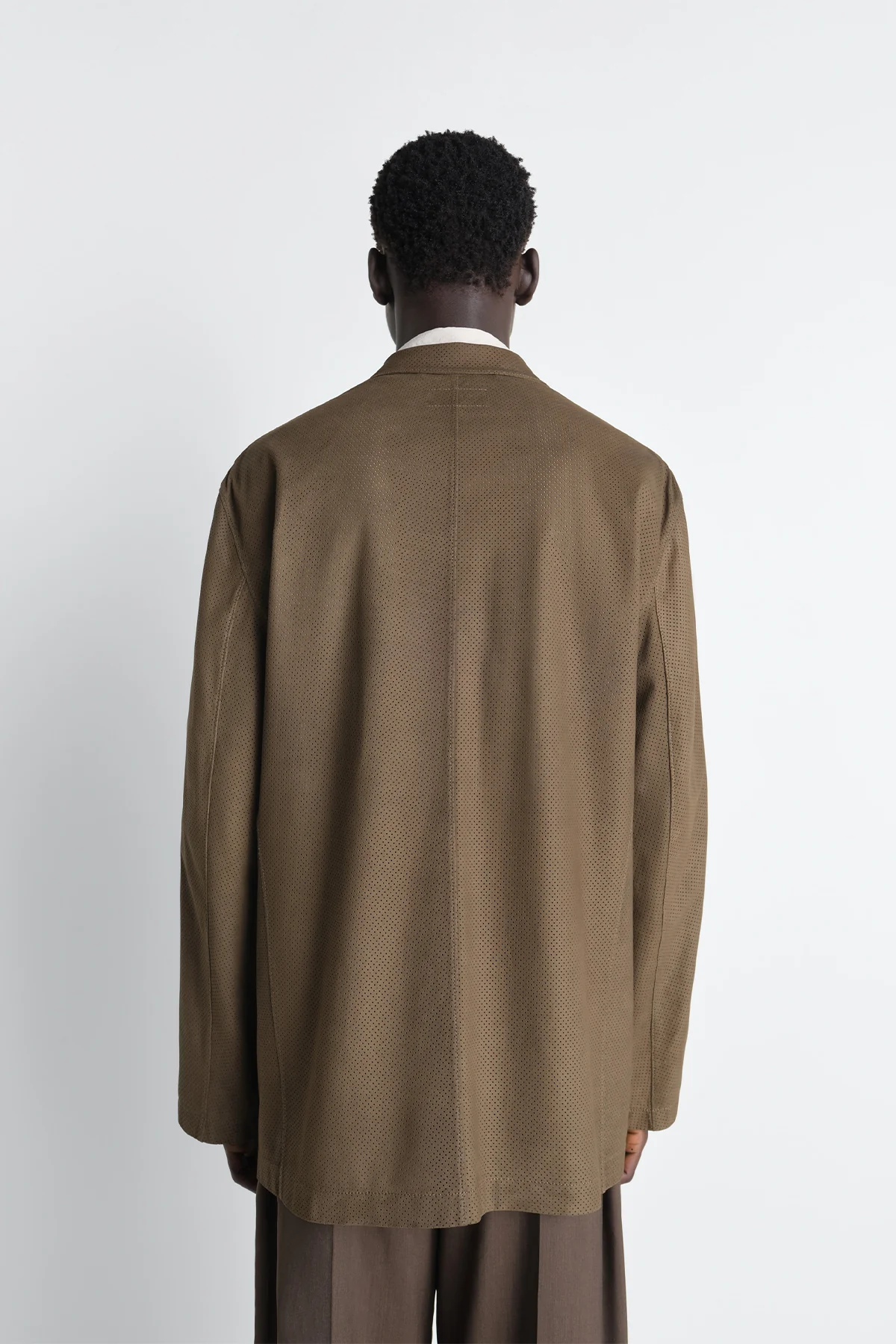LEMAIRE | DOUBLE BREASTED LEATHER TAILORED JACKET - Image 5