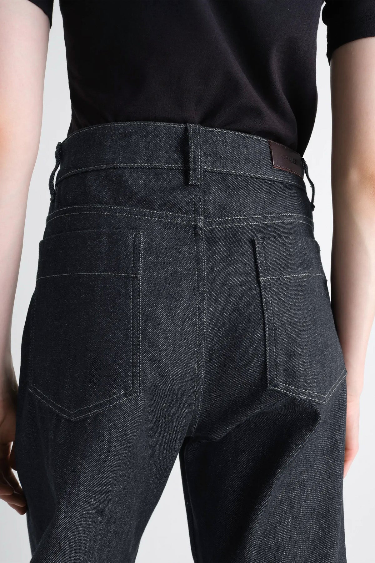 LEMAIRE | HIGH WAISTED CURVED PANTS IN DENIM - Image 5