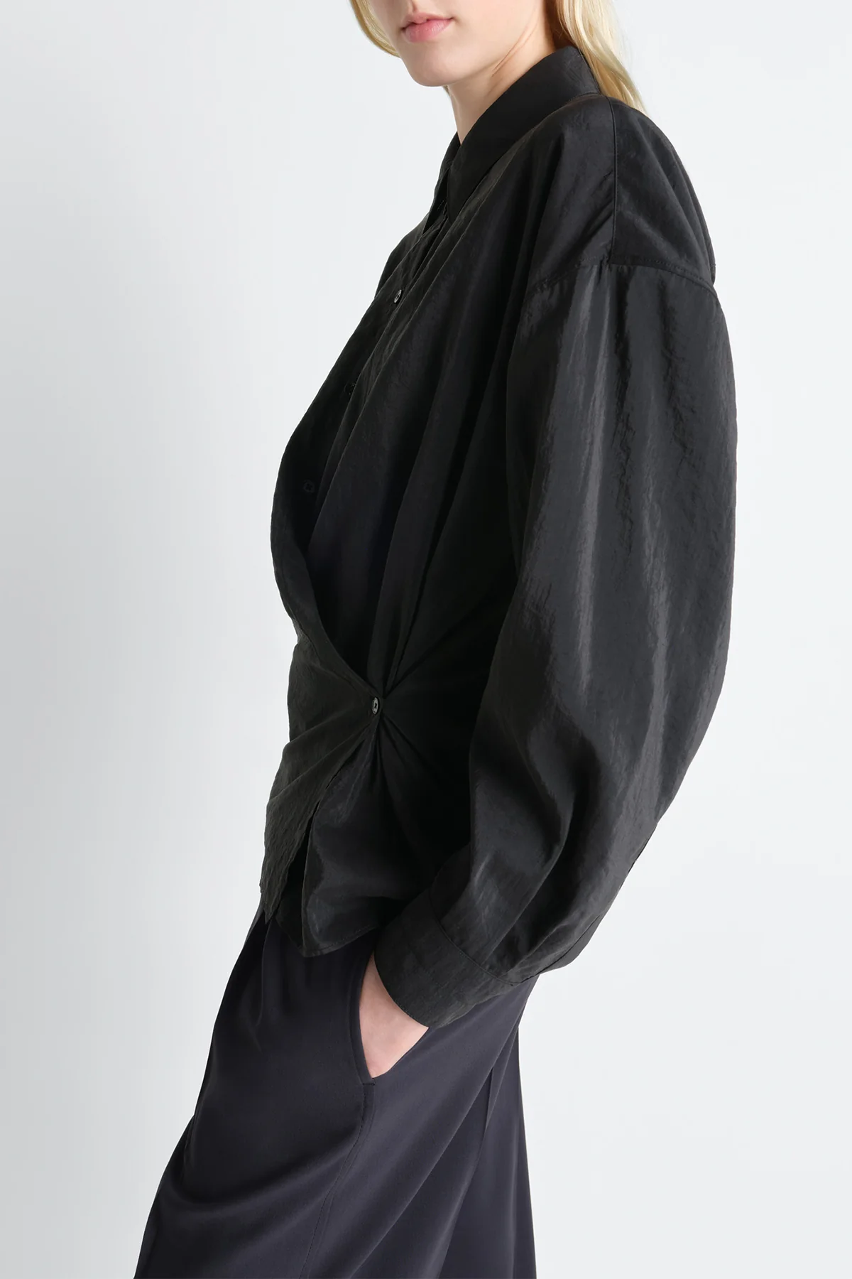 LEMAIRE | STRAIGHT COLLAR TWISTED SHIRT - Image 3