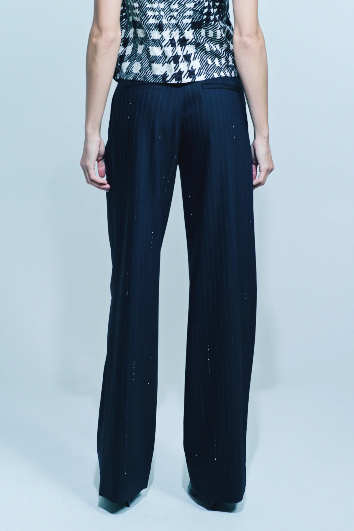 LIBERTINE | ‘CRYSTAL PINSTRIPE’ BAGGY TROUSERS - Image 4