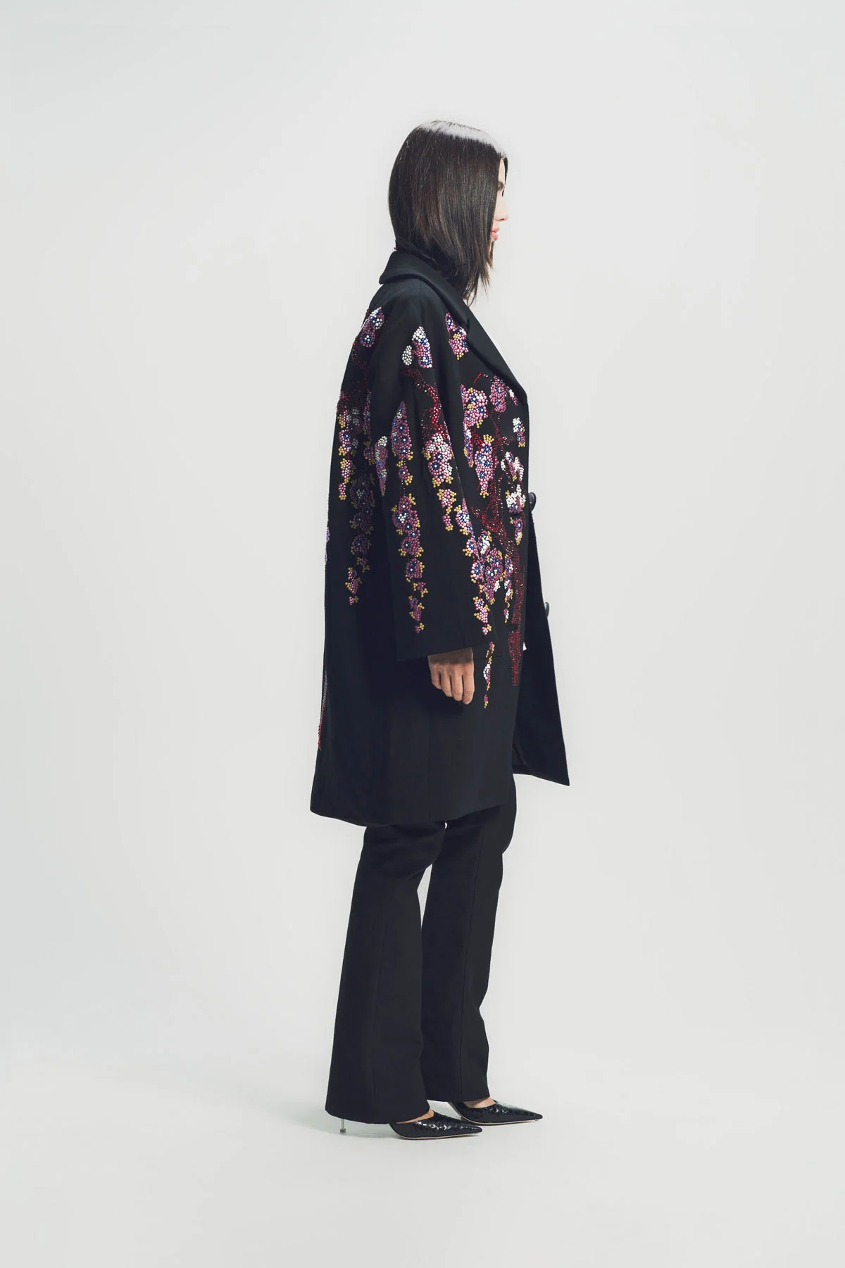 LIBERTINE | ‘DECO BLOSSOMS’ LONG SLEEVE PATCH POCKET COAT - Image 5
