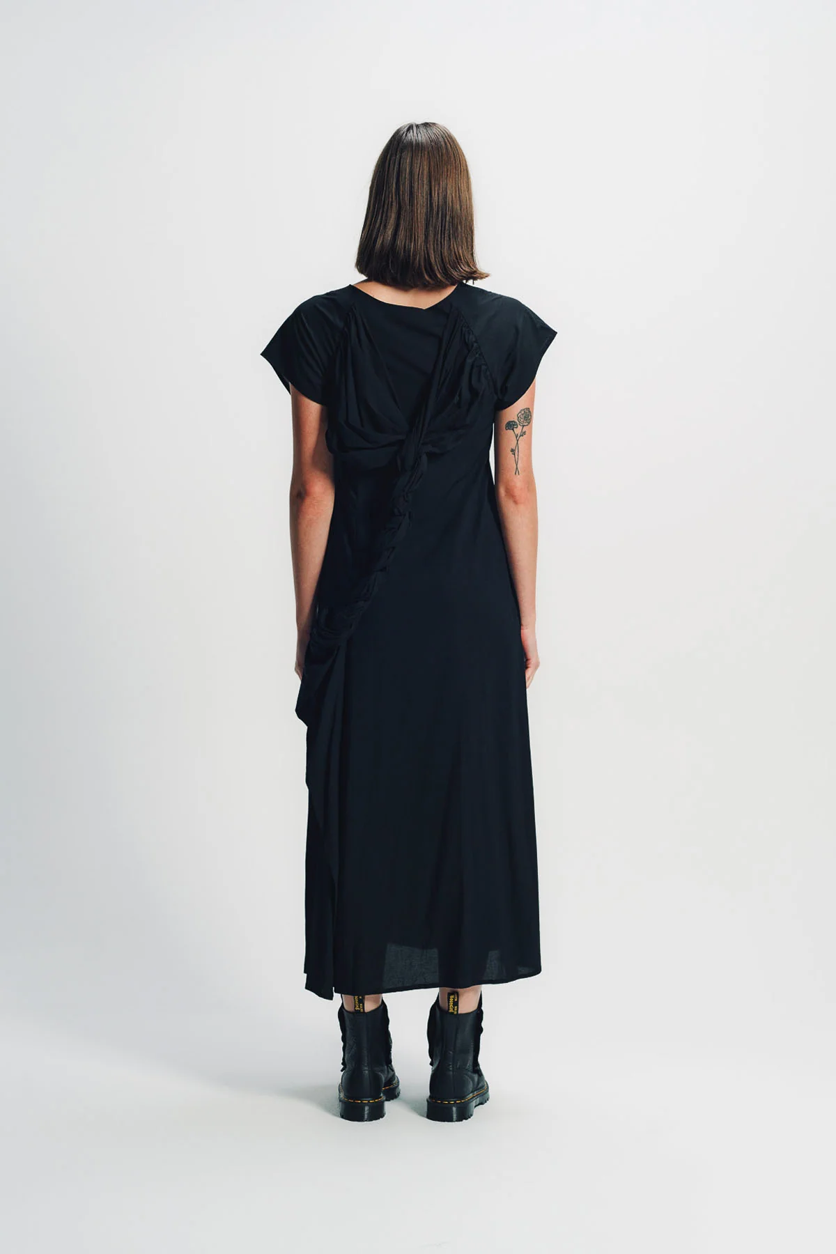 LIMI FEU | WRINKLED LAWN TWISTED DRESS - Image 4