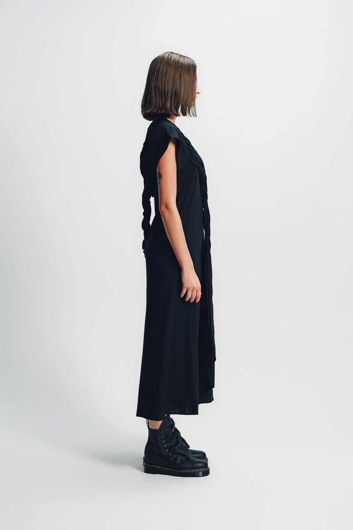 LIMI FEU | WRINKLED LAWN TWISTED DRESS - Image 5
