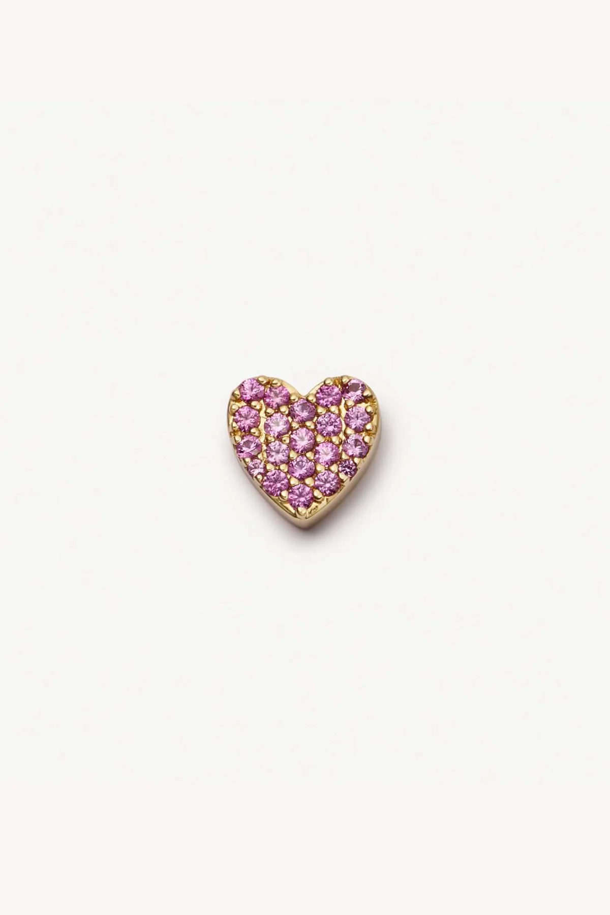 LOQUET LONDON | 18K GOLD PINK SAPPHIRE HEART CHARM