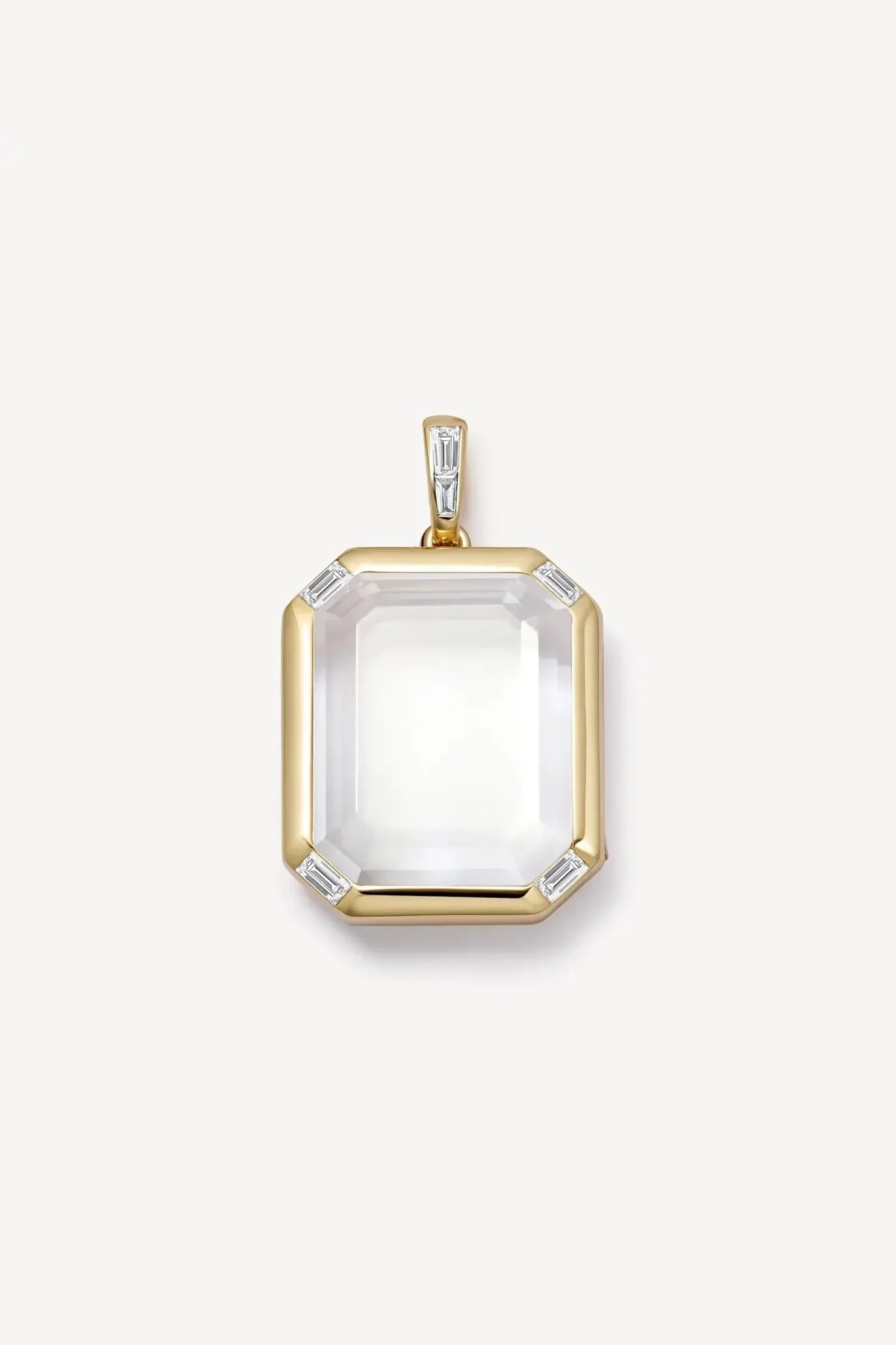 LOQUET LONDON | 18K QUATTRO BAGUETTE LOCKET