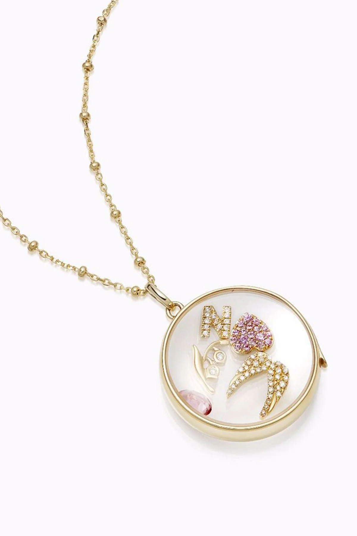 LOQUET LONDON | DIAMOND ANGEL WING CHARM - Image 2