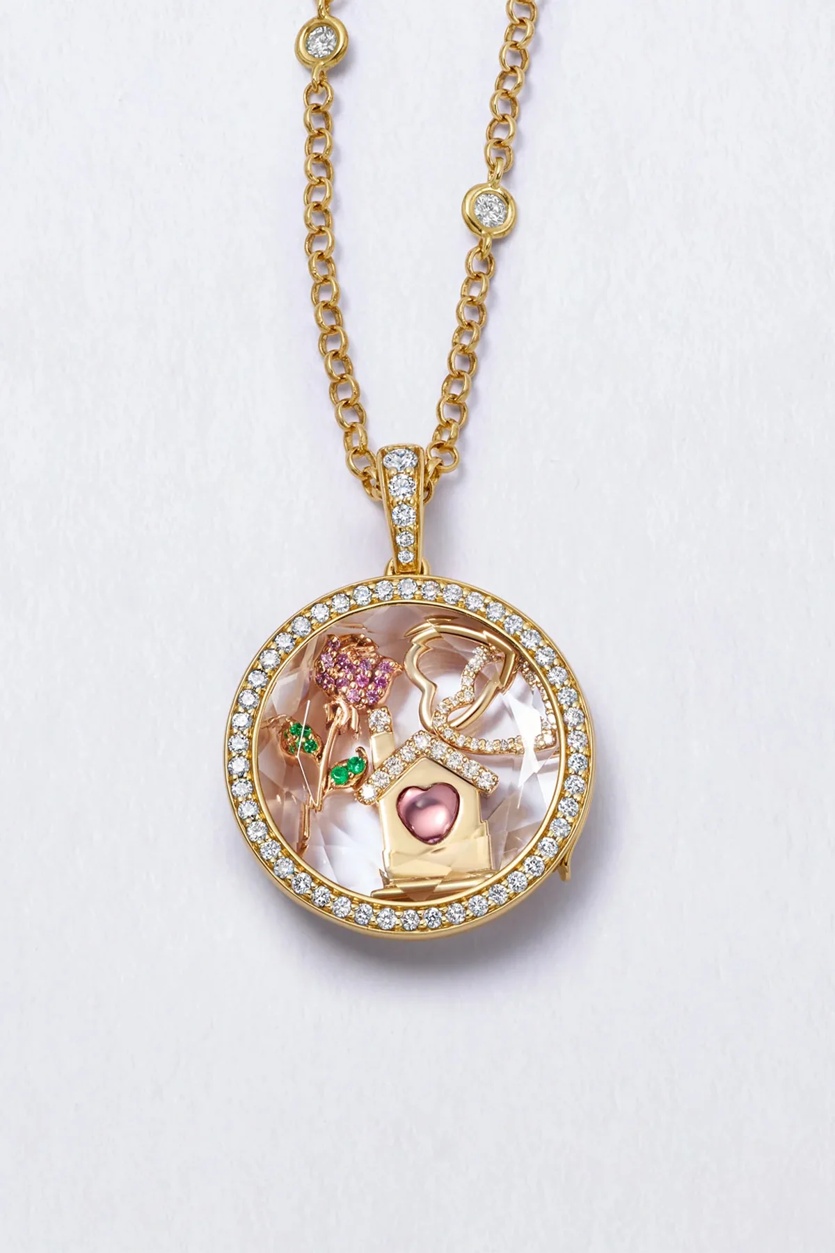 LOQUET LONDON | PINK SAPPHIRE ROSE CHARM - Image 3