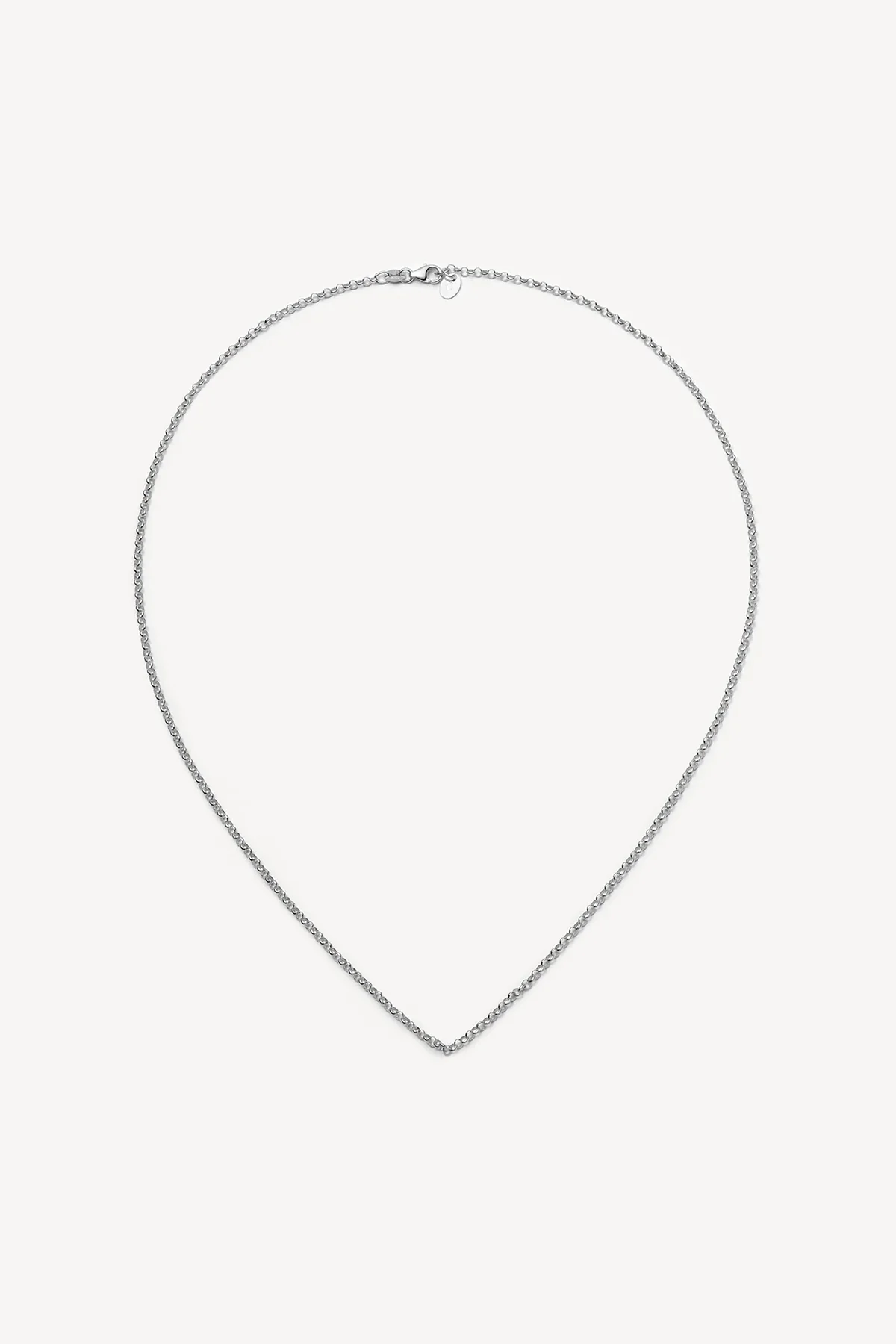 LOQUET LONDON | WHITE GOLD ROLO NECKLACE
