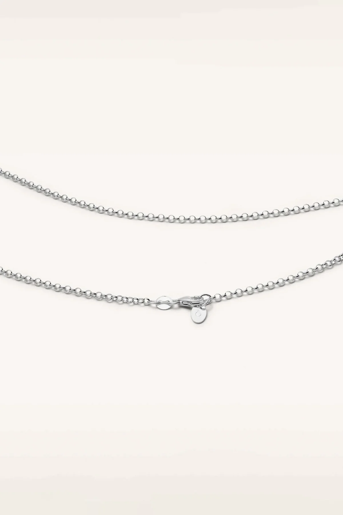 LOQUET LONDON | WHITE GOLD ROLO NECKLACE - Image 2