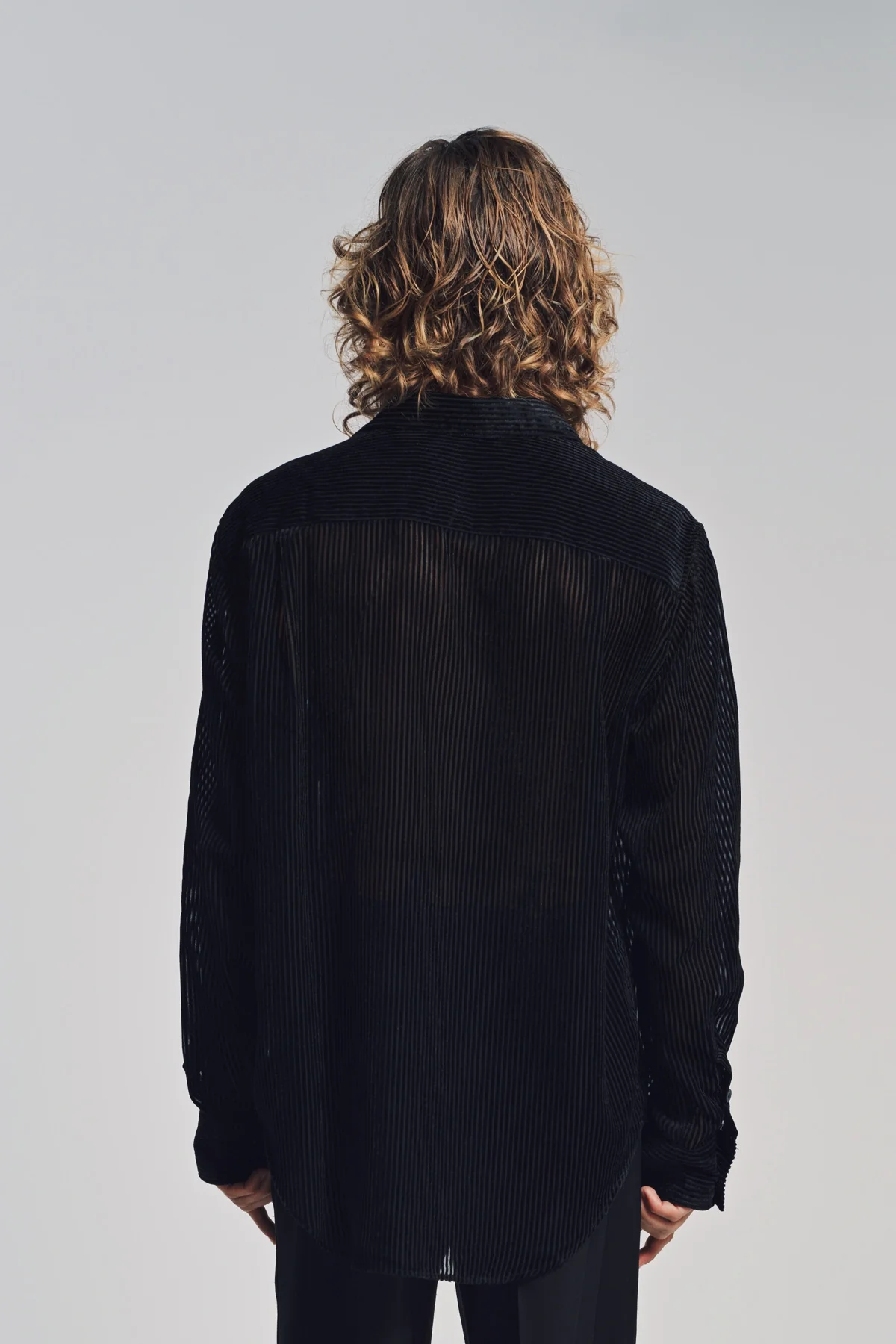LOUIS GABRIEL NOUCHI | DEVORED STRIPE LONG SLEEVE SHIRT - Image 4