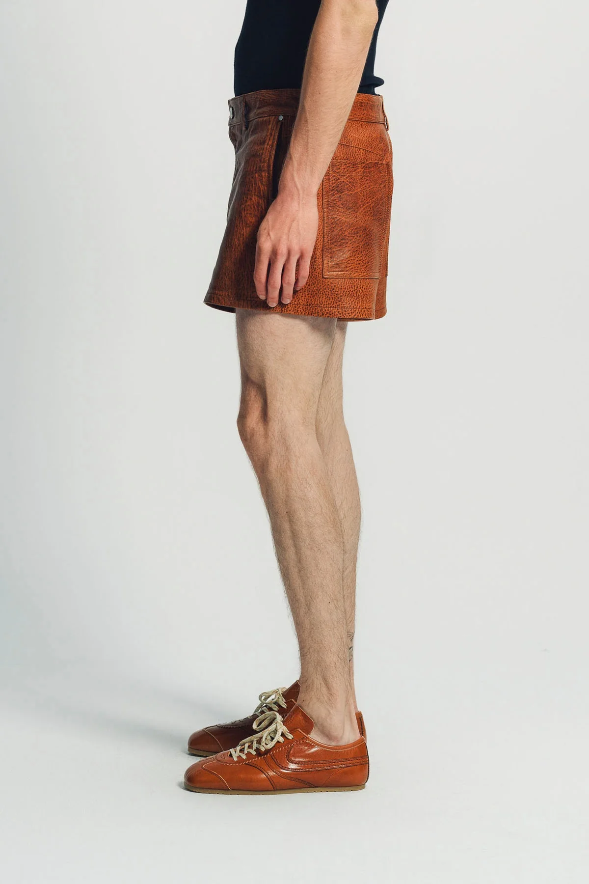 LOUIS GABRIEL NOUCHI | STRAIGHT LEATHER SHORTS - Image 3