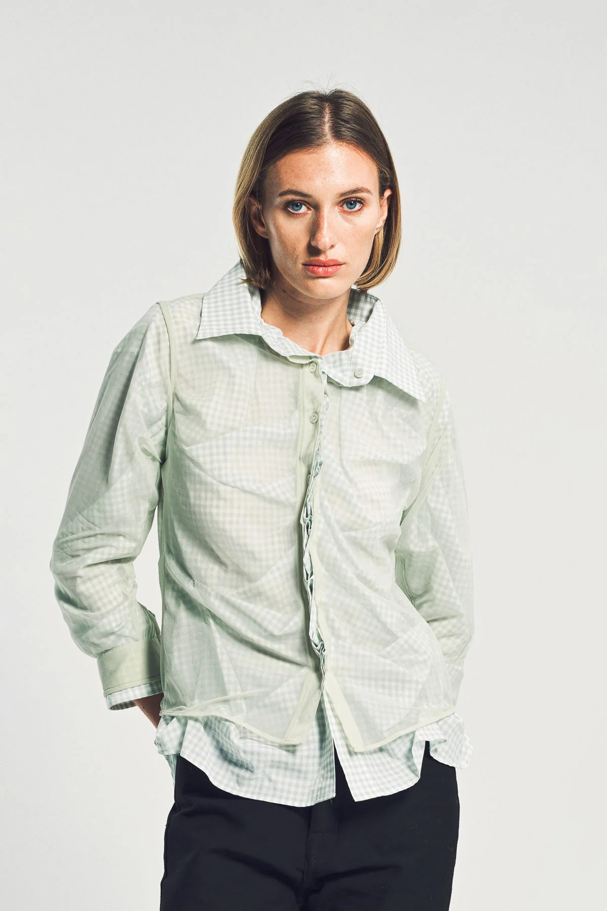 MAISON MARGIELA | LAYERED LONG SLEEVE SHIRT - Image 2