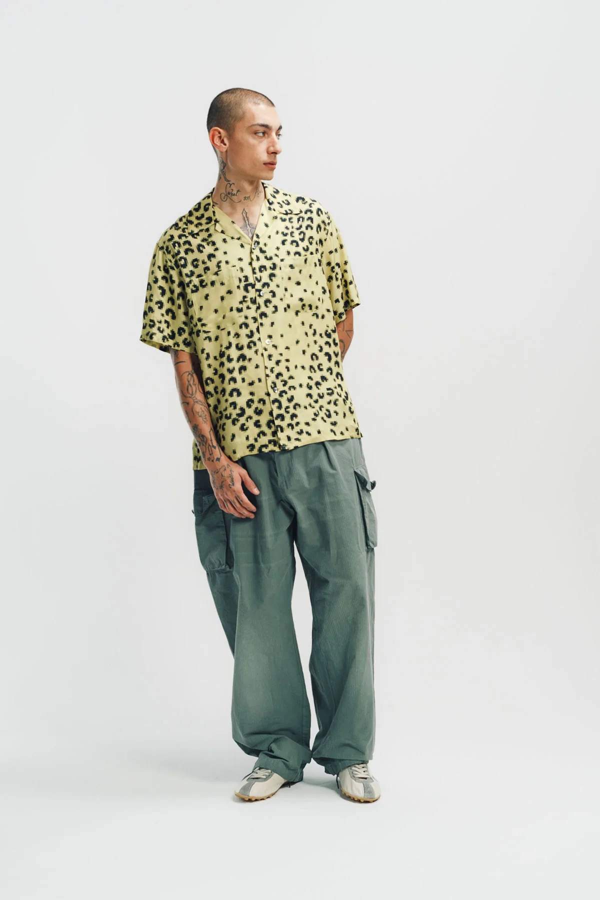 MAISON MARGIELA | PIXEL LEOPARD SHORT SLEEVE SHIRT