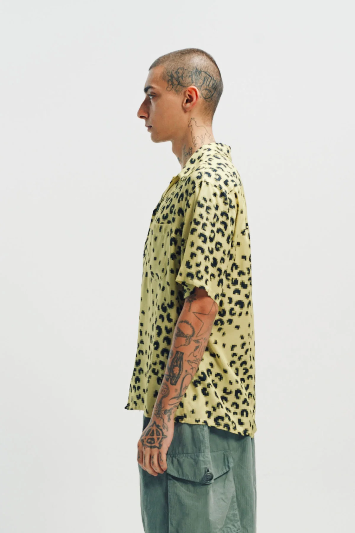 MAISON MARGIELA | PIXEL LEOPARD SHORT SLEEVE SHIRT - Image 3