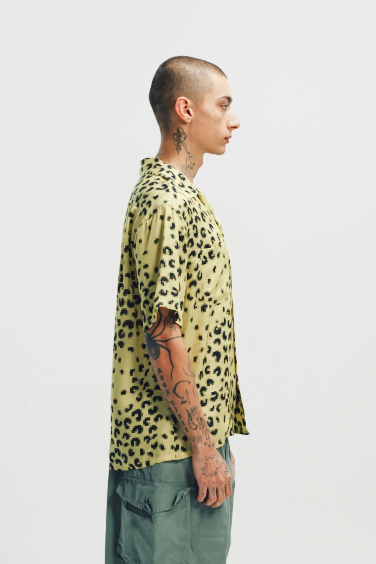 MAISON MARGIELA | PIXEL LEOPARD SHORT SLEEVE SHIRT - Image 5