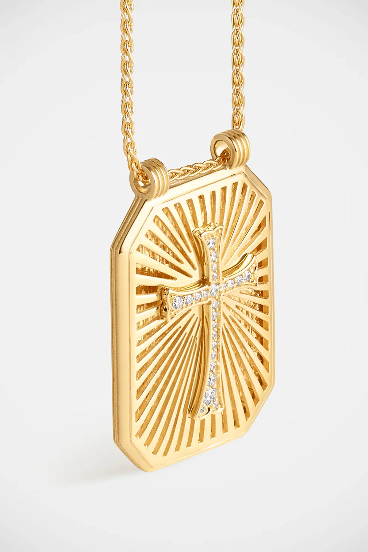 MARIE LICHTENBERG | 18K GOLD CROSS SCAPULAR NECKLACE - Image 2
