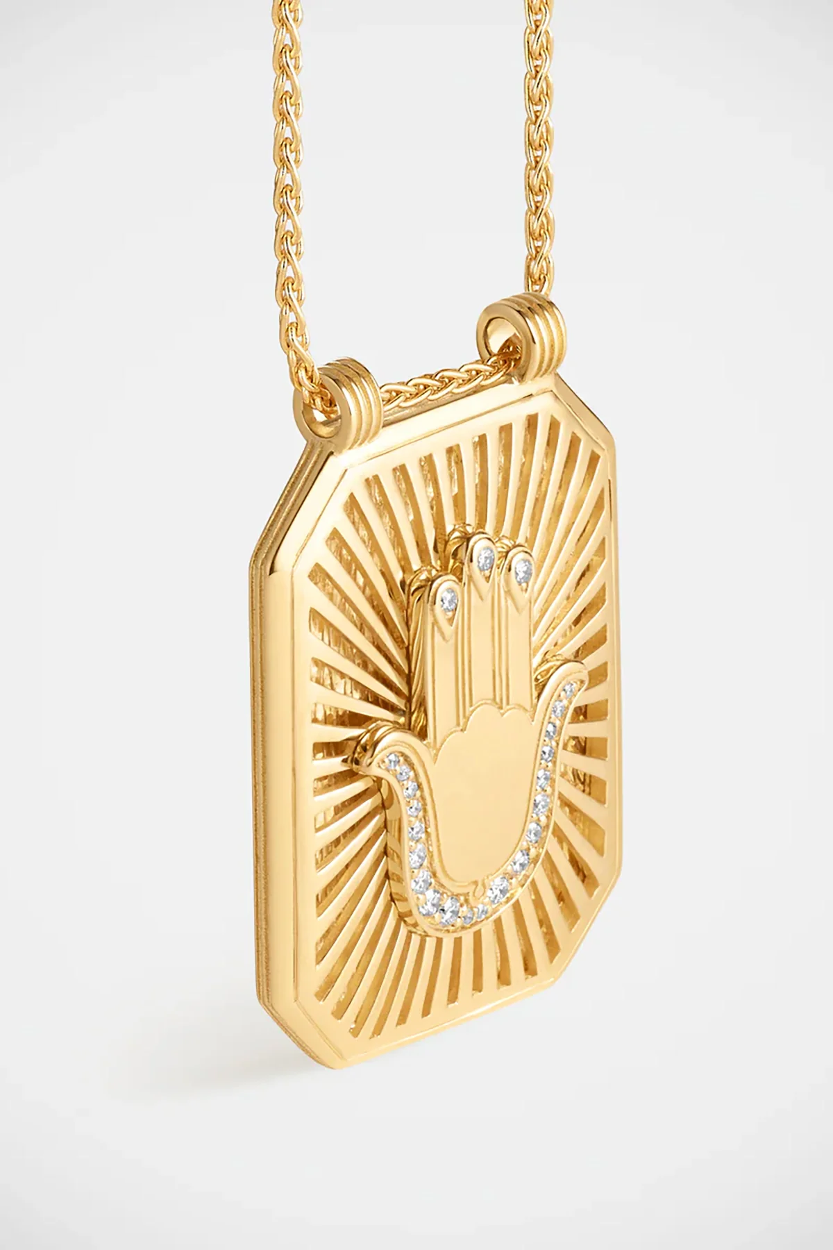 MARIE LICHTENBERG | 18K GOLD HAND SCAPULAR NECKLACE - Image 2