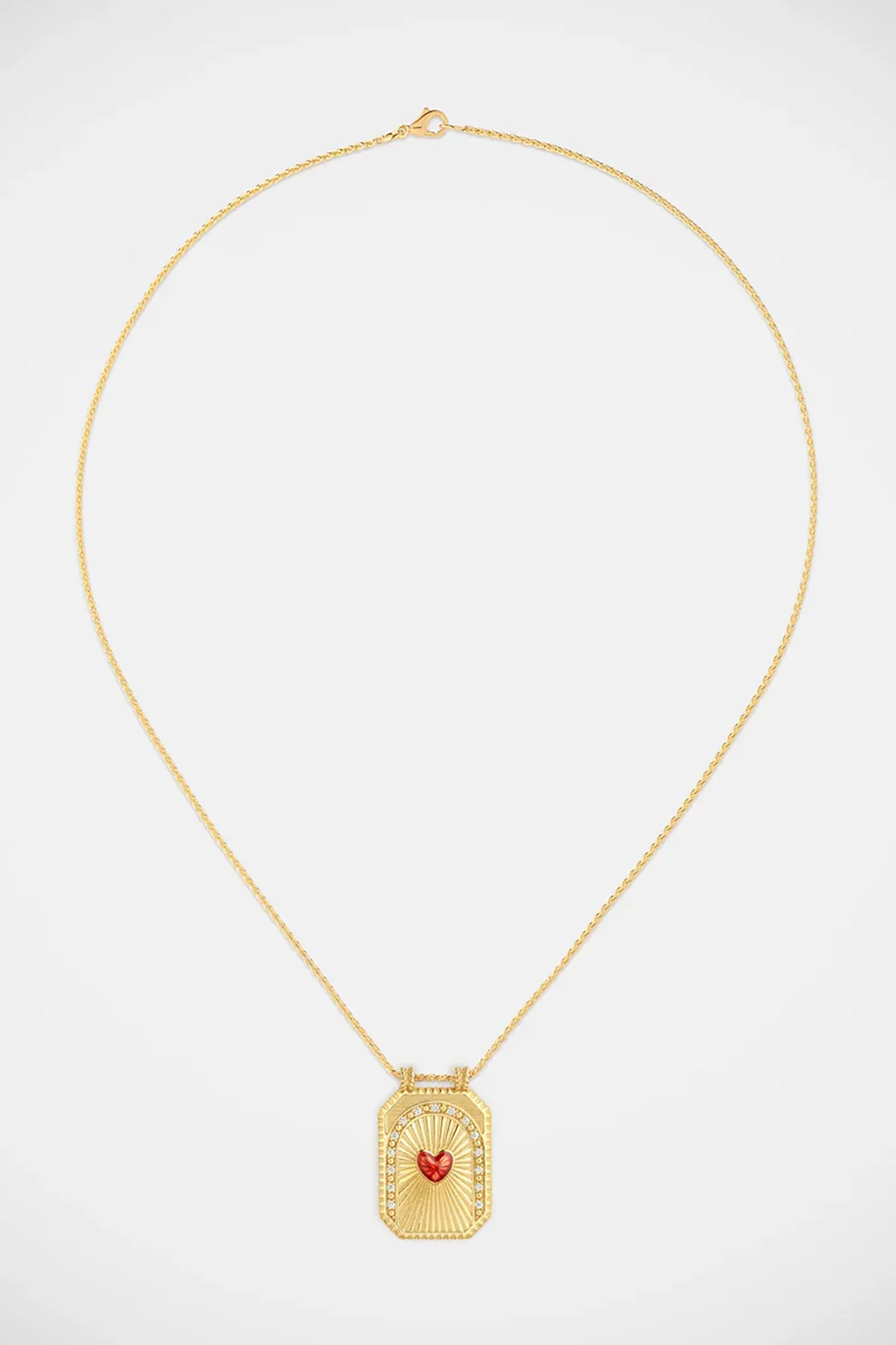 MARIE LICHTENBERG | 18K GOLD HEART SCAPULAR NECKLACE - Image 2