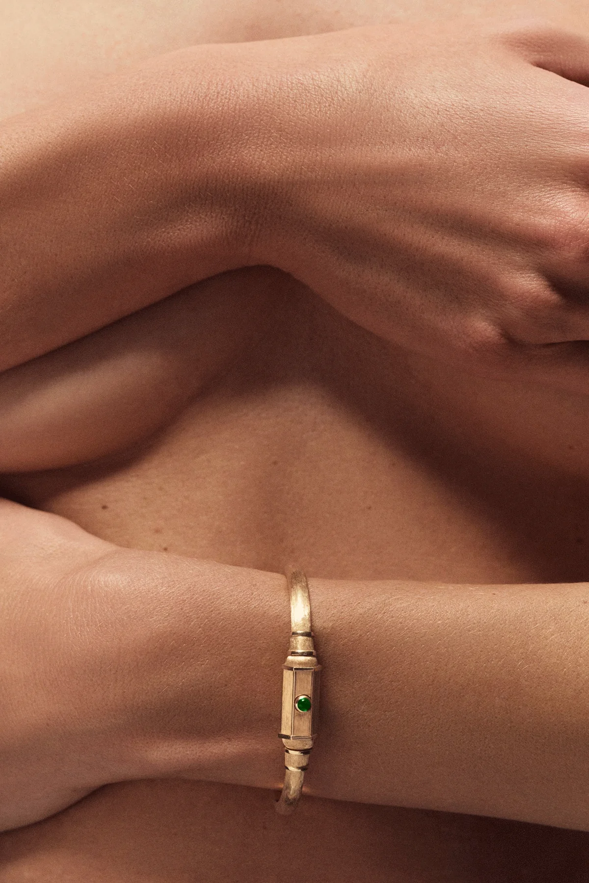 Marie Lichtenberg | Emerald Locket Bracelet - Image 2