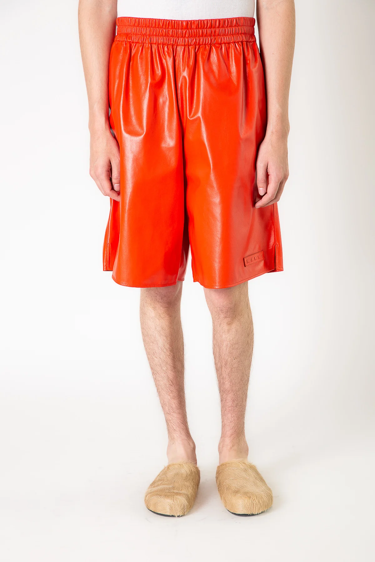 MARNI | LEATHER SHORTS - Image 2