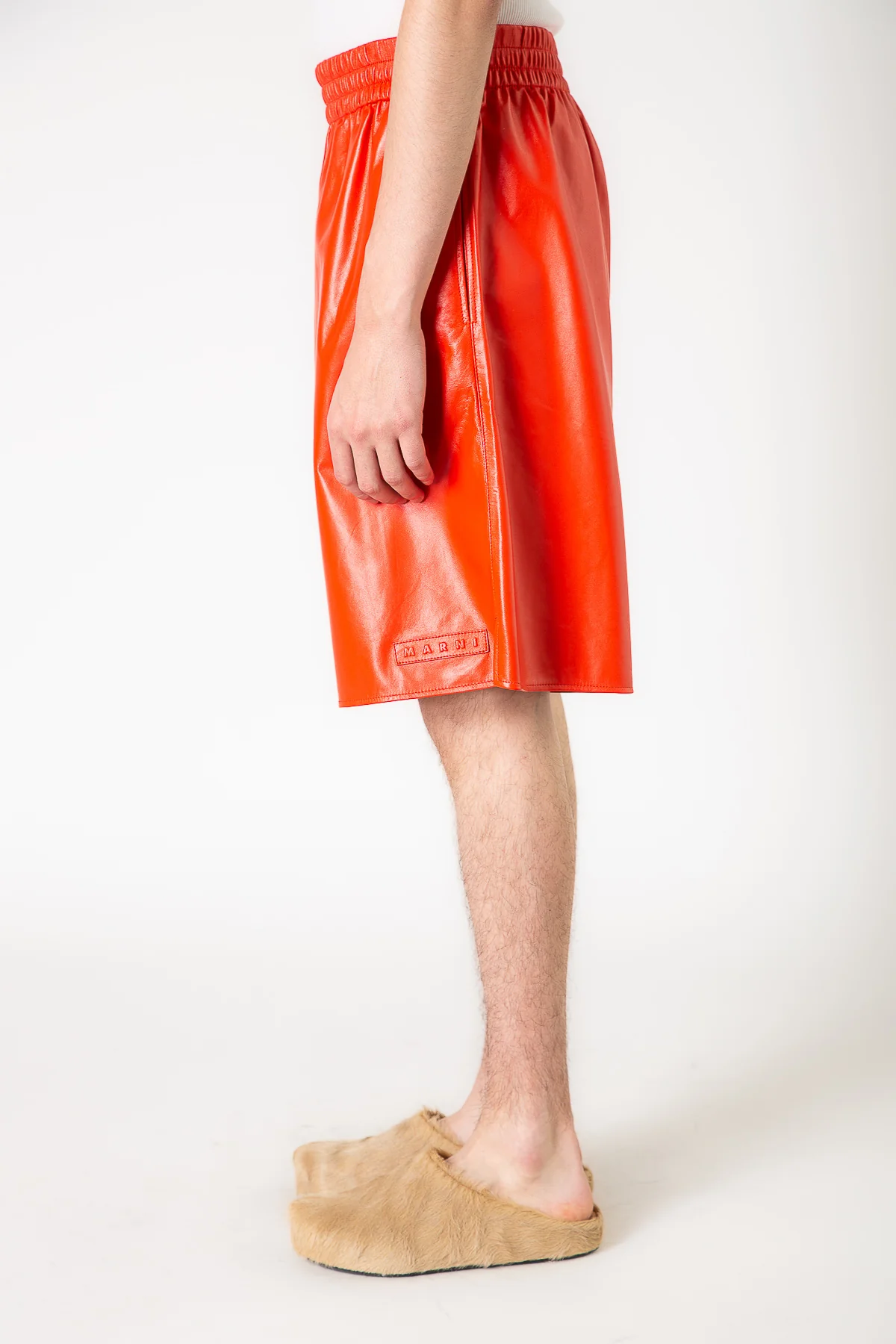 MARNI | LEATHER SHORTS - Image 3