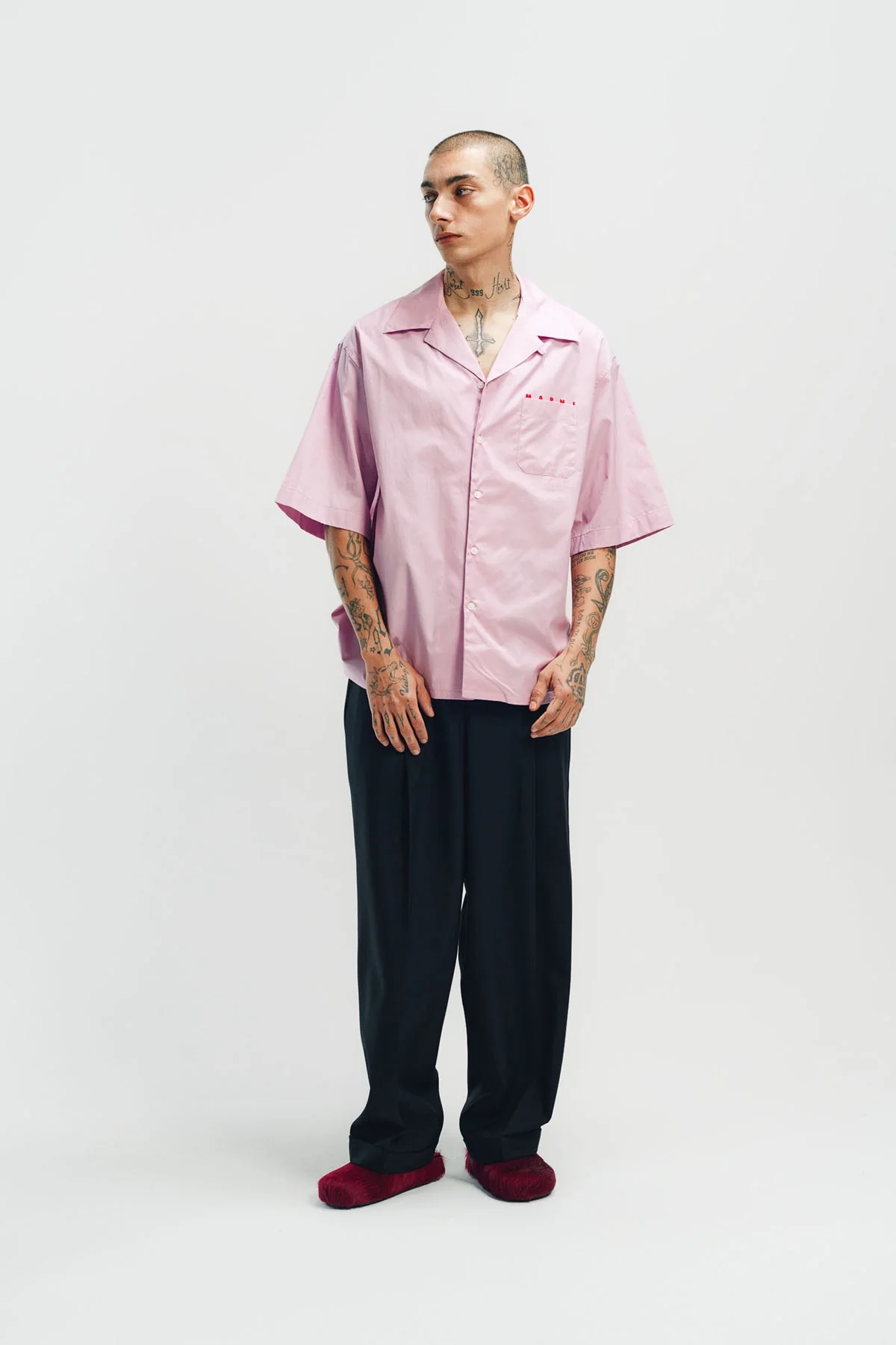 MARNI | POPLIN SHORT SLEEVE BOWLING SHIRT