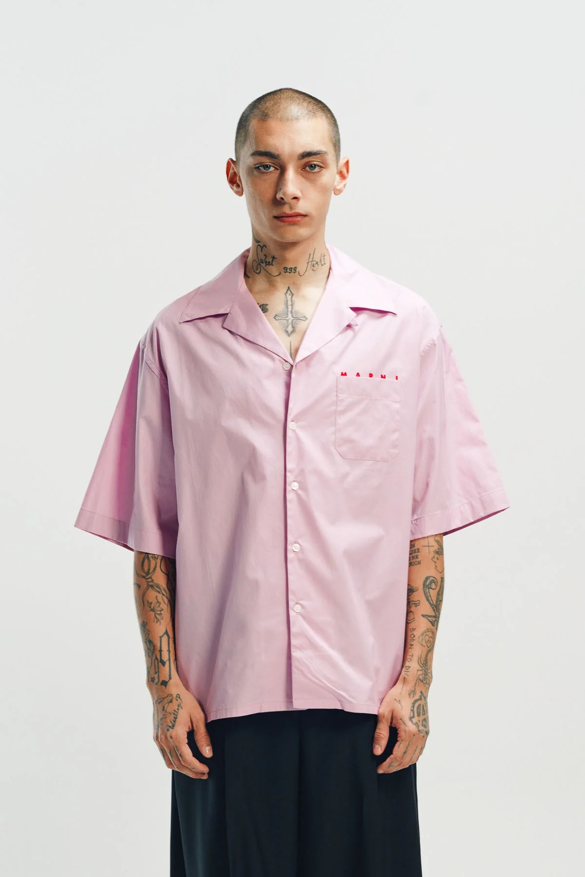 MARNI | POPLIN SHORT SLEEVE BOWLING SHIRT - Image 2