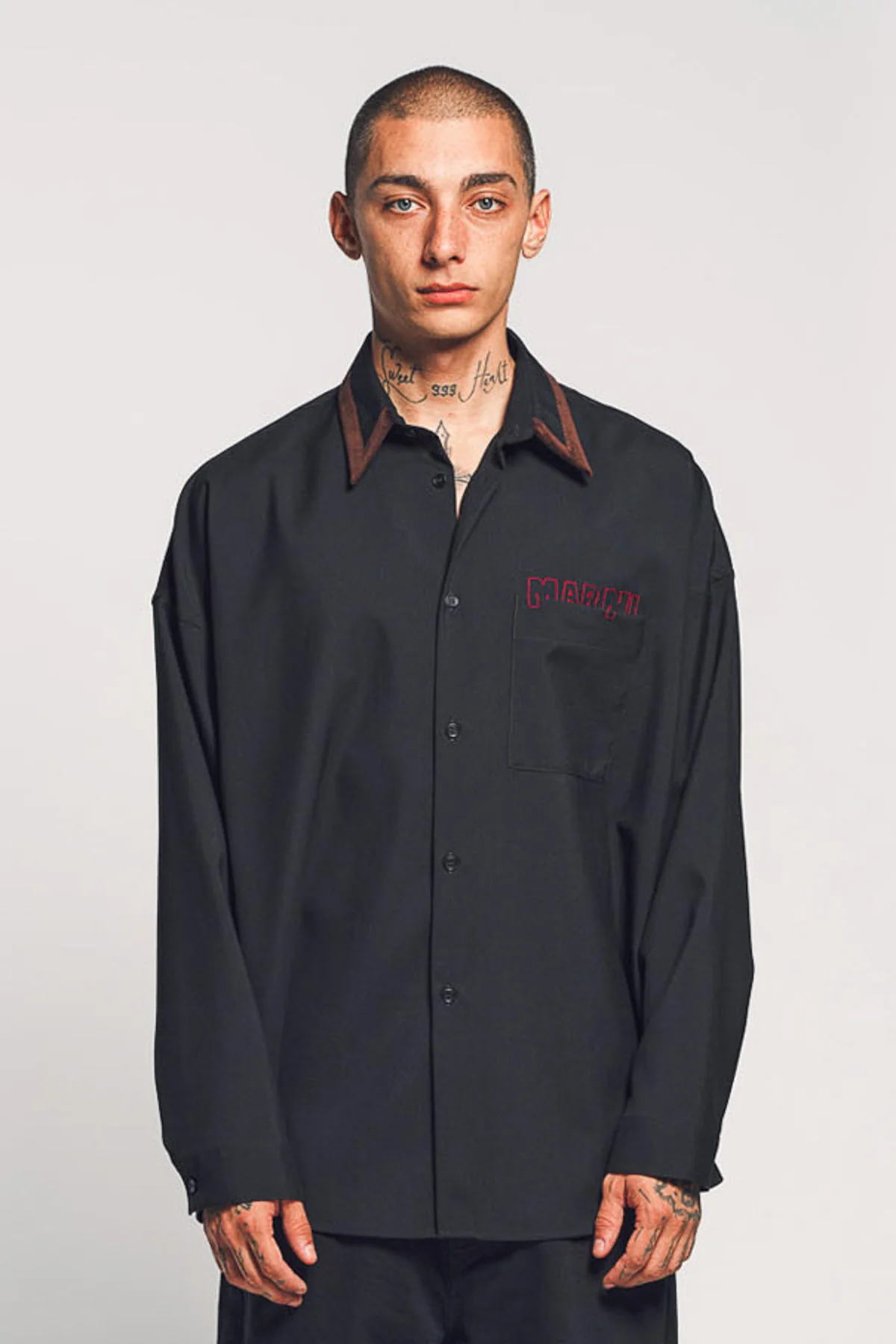 MARNI | TROPICAL WOOL LONG SLEEVE SHIRT - Image 2