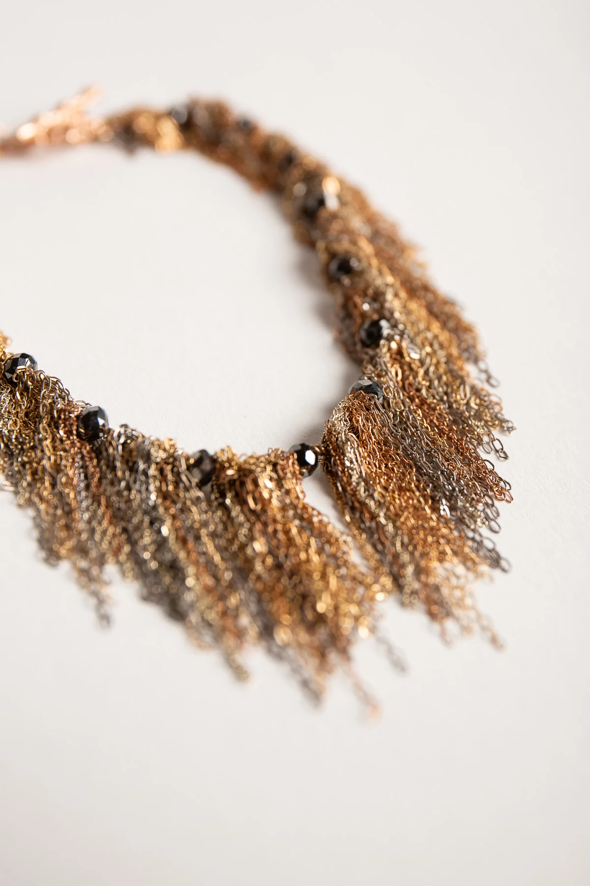 MARTIN BERNSTEIN | GOLD FRINGE BLACK DIAMOND BRACELET - Image 3