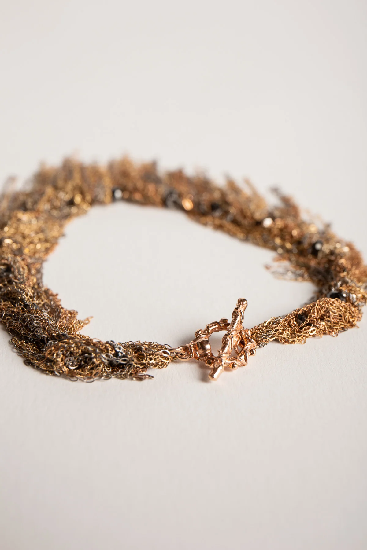 MARTIN BERNSTEIN | GOLD FRINGE BLACK DIAMOND BRACELET - Image 4
