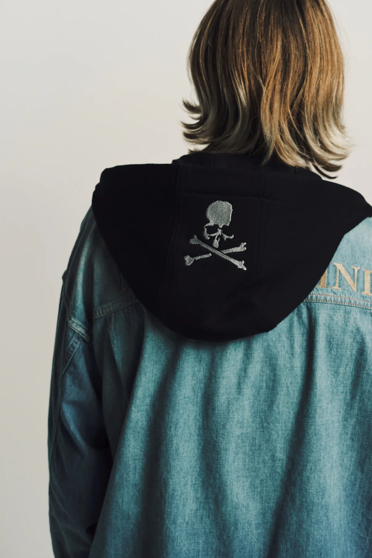 MASTERMIND | 2ND LONG SLEEVE HOODED DENIM SHIRT - Image 5
