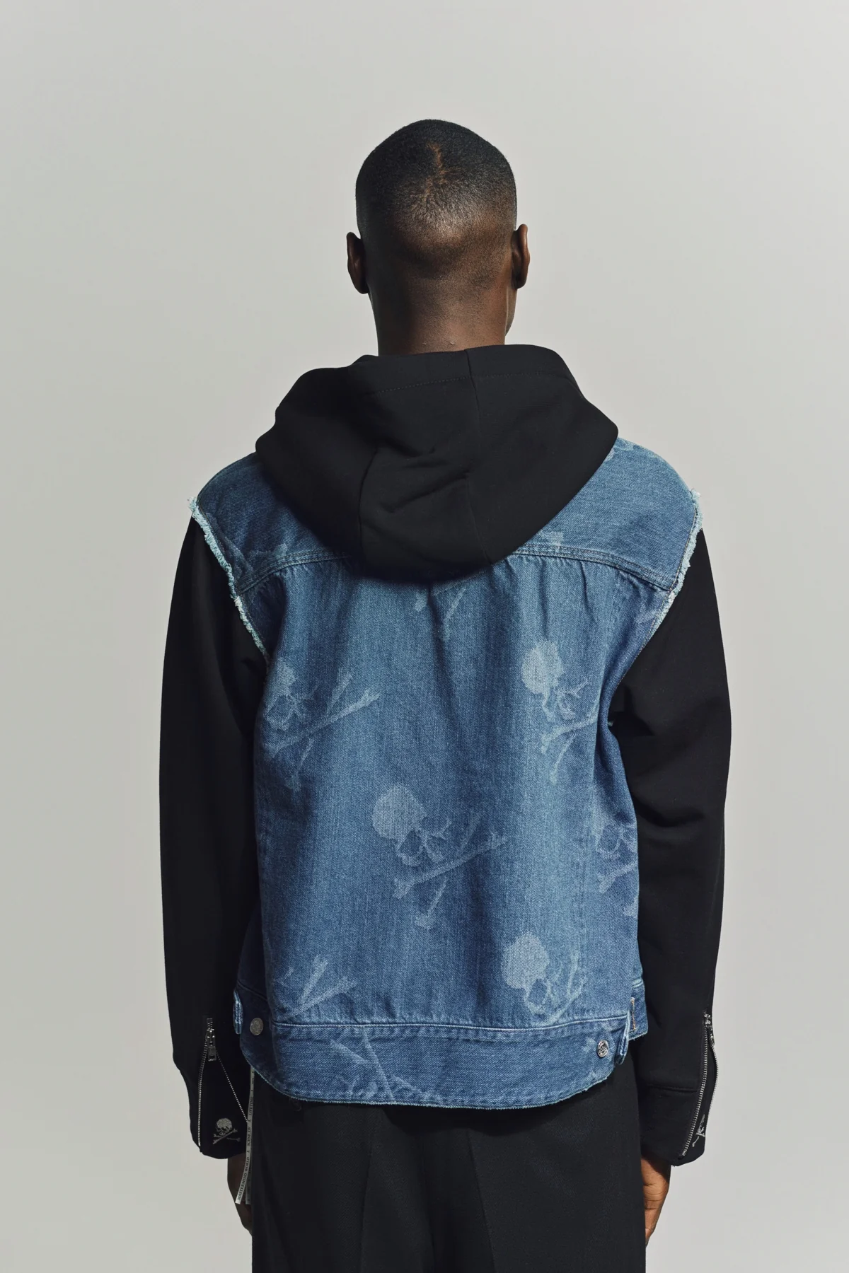 MASTERMIND | HOODED MONOGRAM DENIM JACKET - Image 4